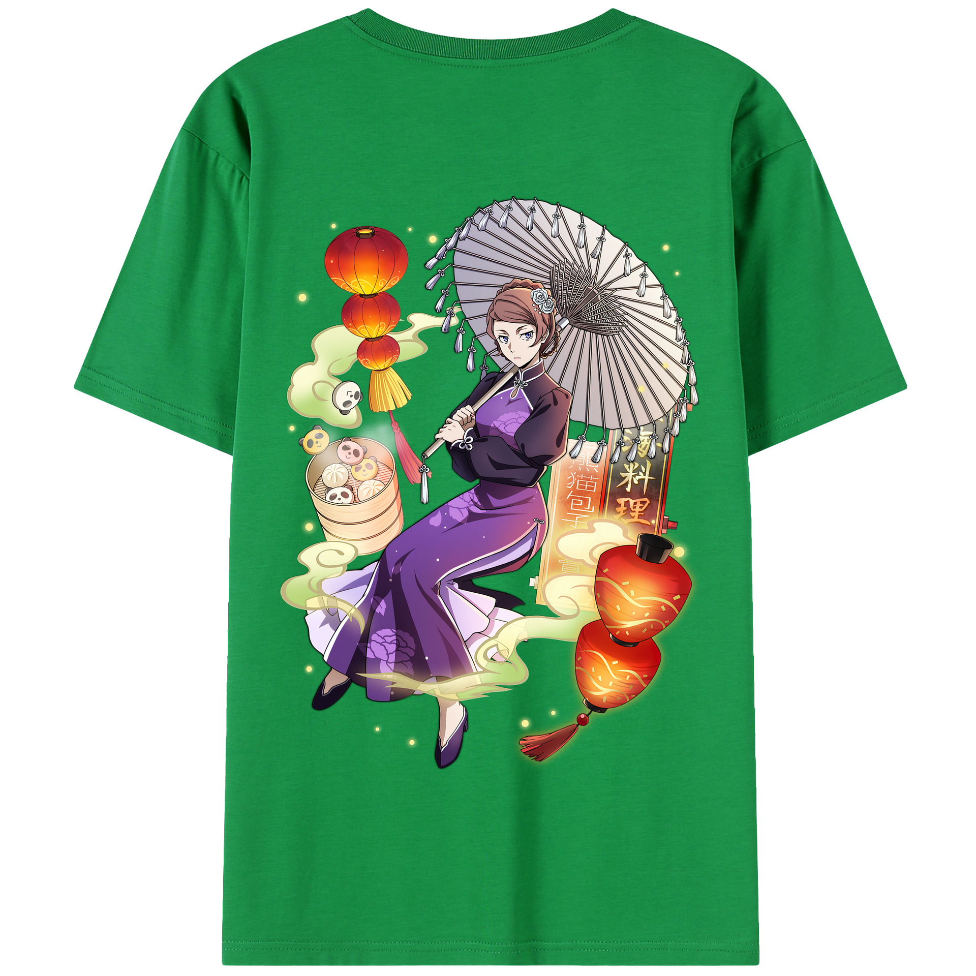 （画像用） 文豪ストレイドッグス Bungo Stray Dogs 綿100％半袖Tシャツ（背面プリント）