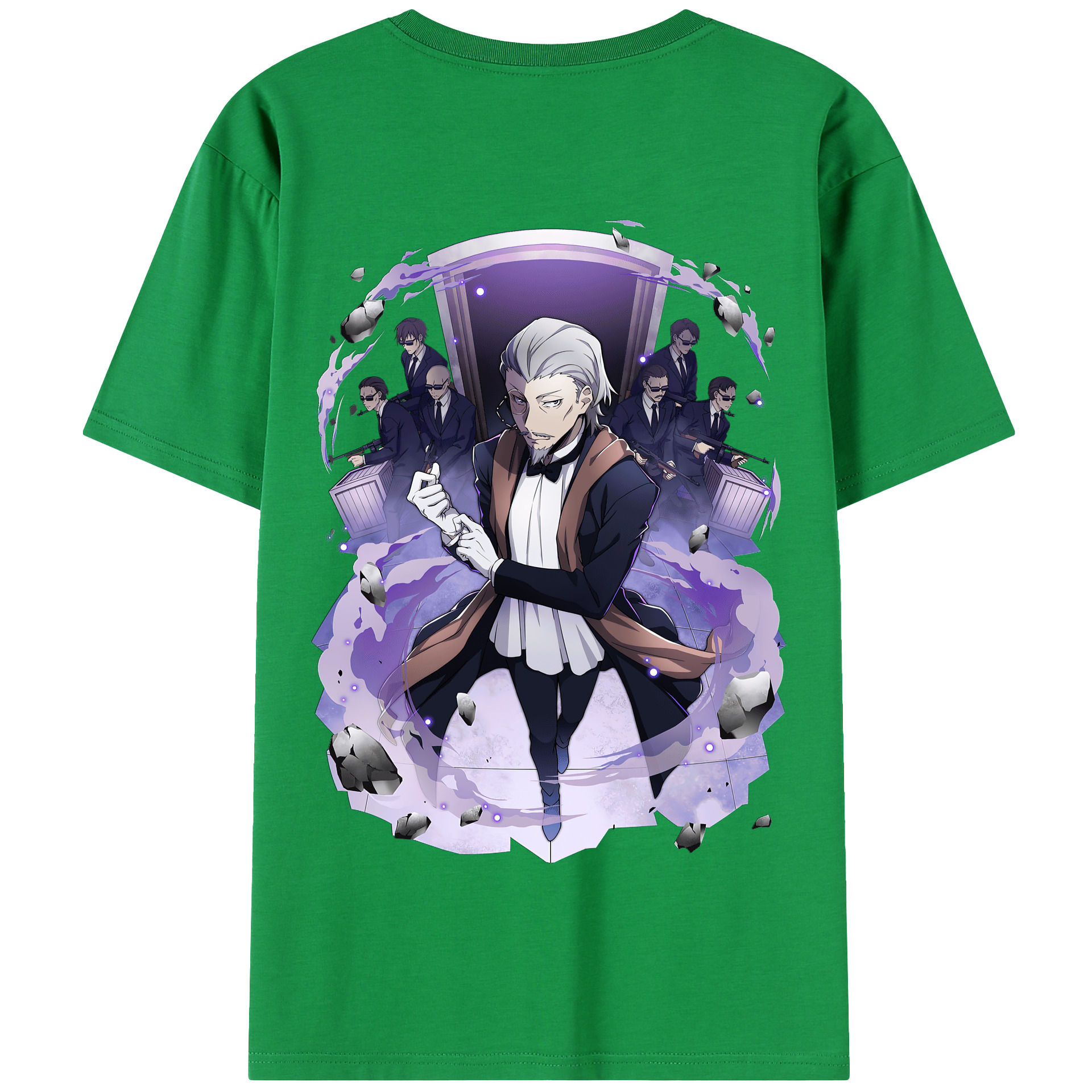 （画像用） 文豪ストレイドッグス Bungo Stray Dogs 綿100％半袖Tシャツ（背面プリント）