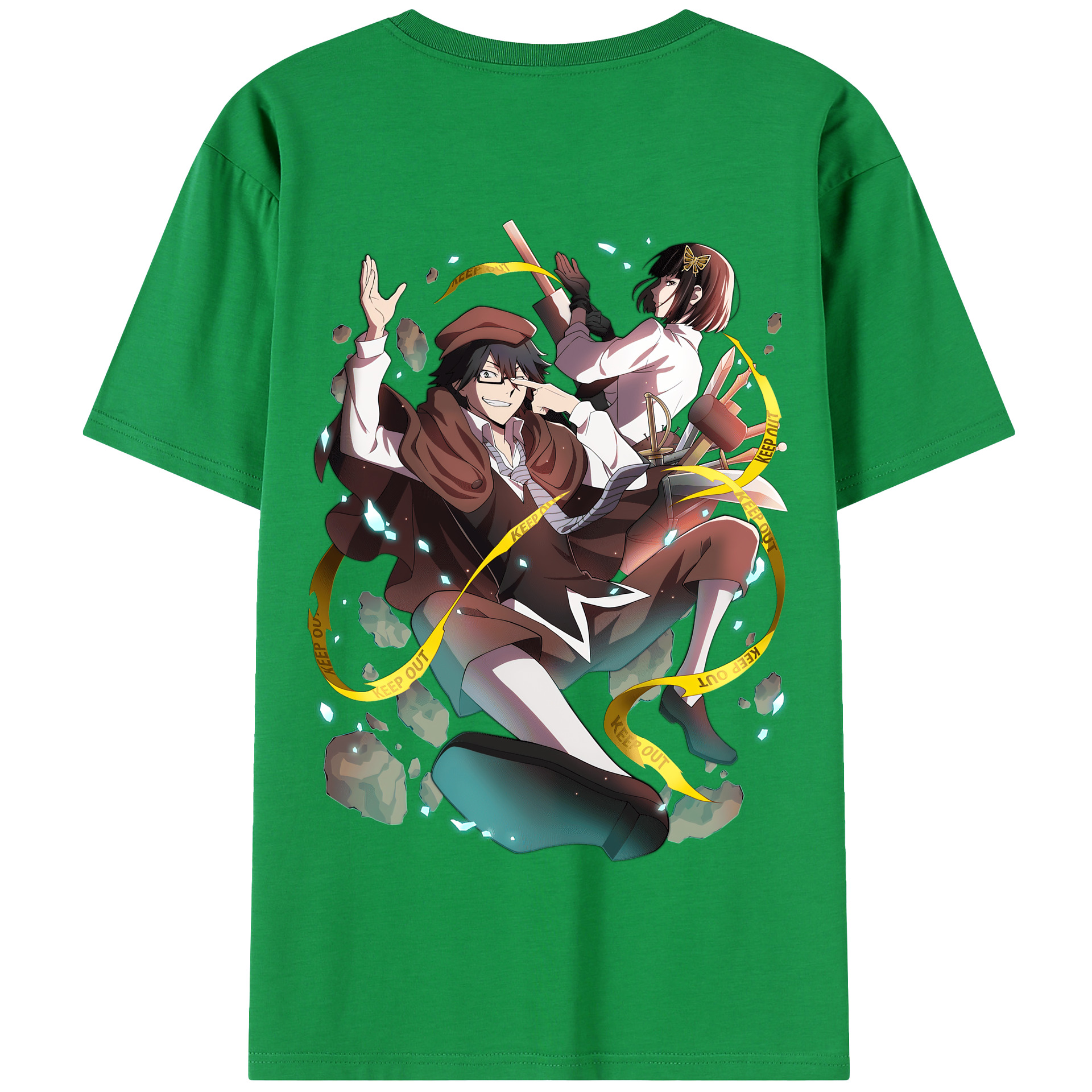 （画像用） 文豪ストレイドッグス Bungo Stray Dogs 綿100％半袖Tシャツ（背面プリント）