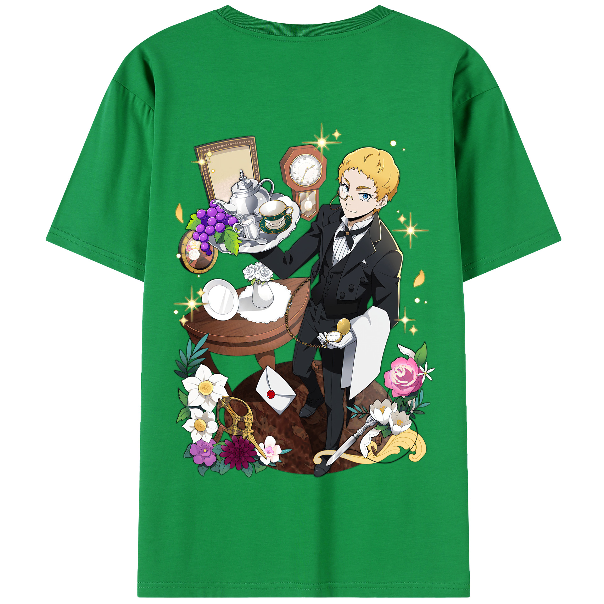 （画像用） 文豪ストレイドッグス Bungo Stray Dogs 綿100％半袖Tシャツ（背面プリント）