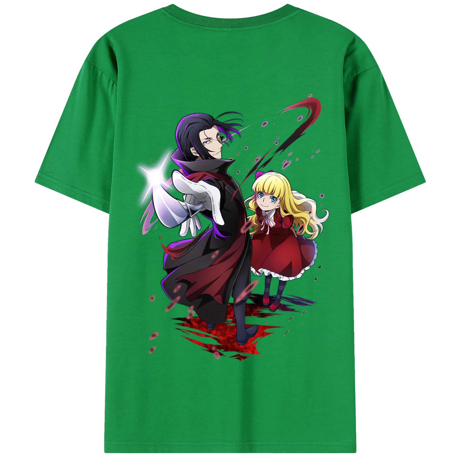 （画像用） 文豪ストレイドッグス Bungo Stray Dogs 綿100％半袖Tシャツ（背面プリント）