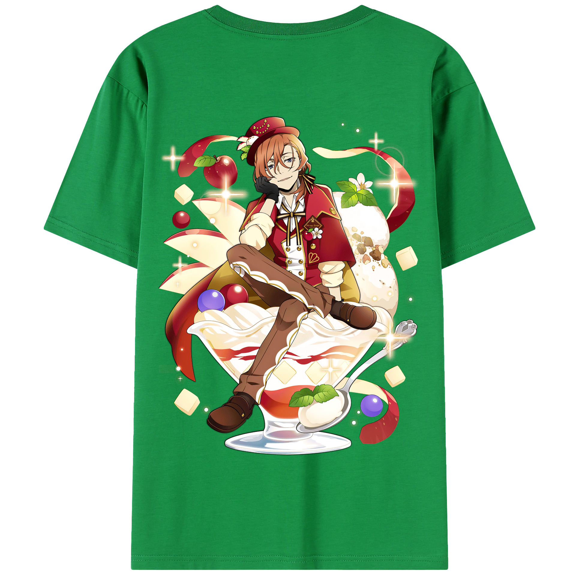 （画像用） 文豪ストレイドッグス Bungo Stray Dogs 綿100％半袖Tシャツ（背面プリント）