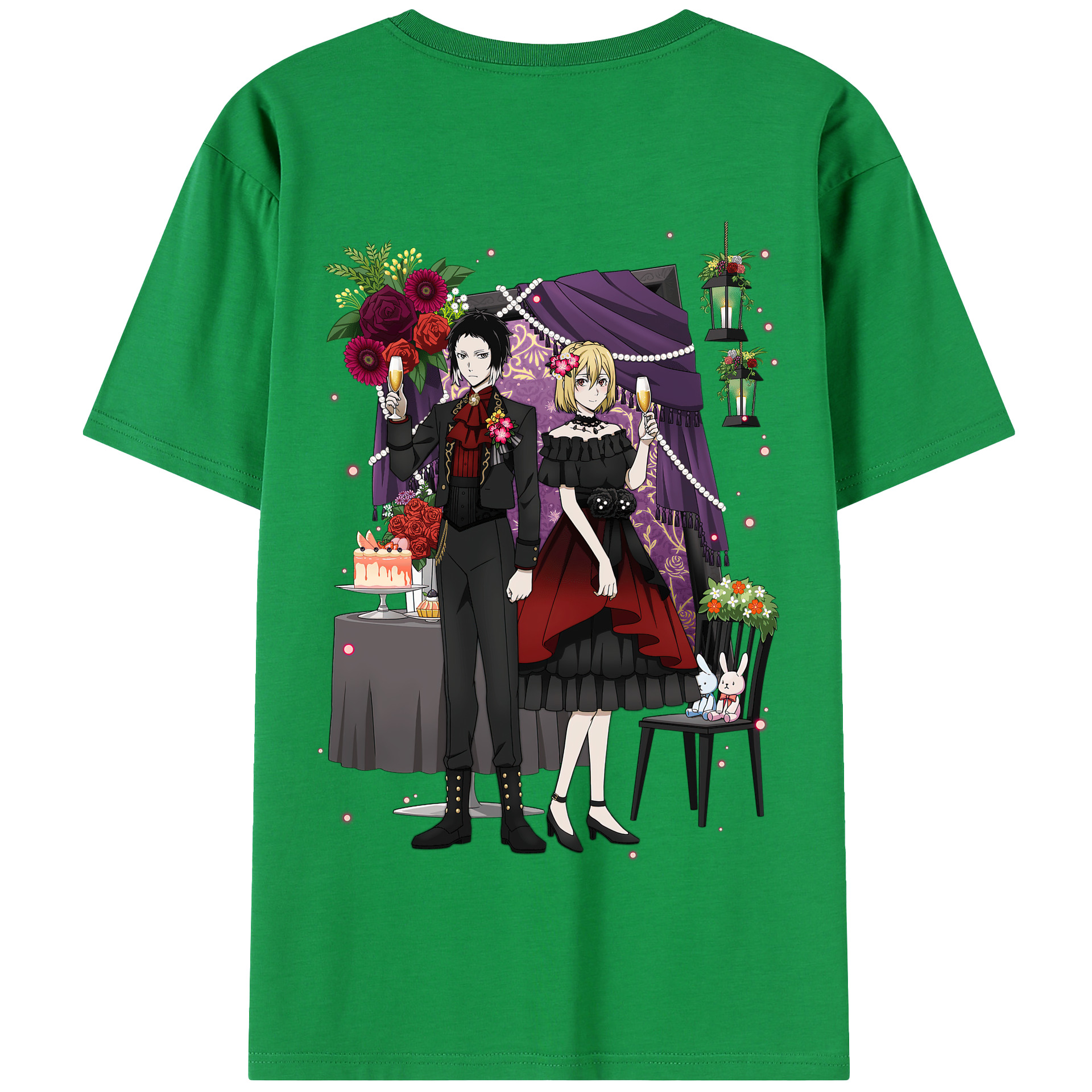（画像用） 文豪ストレイドッグス Bungo Stray Dogs 綿100％半袖Tシャツ（背面プリント）