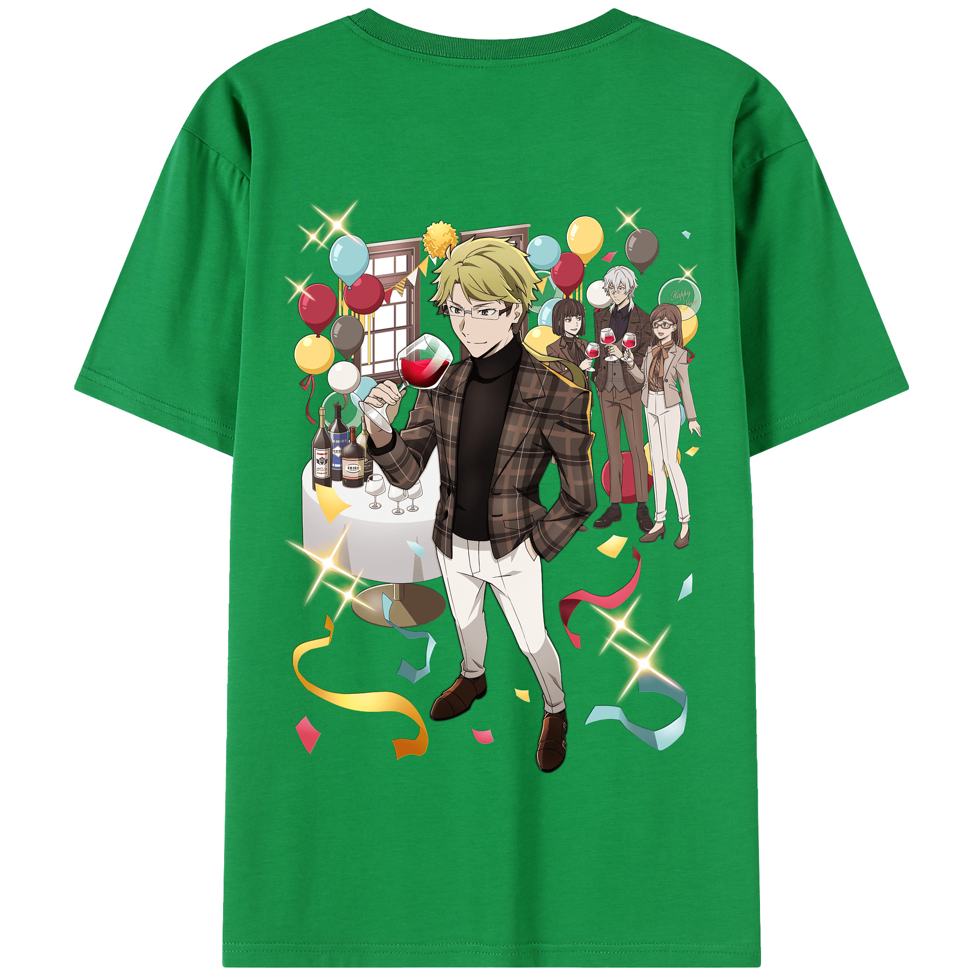 （画像用） 文豪ストレイドッグス Bungo Stray Dogs 綿100％半袖Tシャツ（背面プリント）