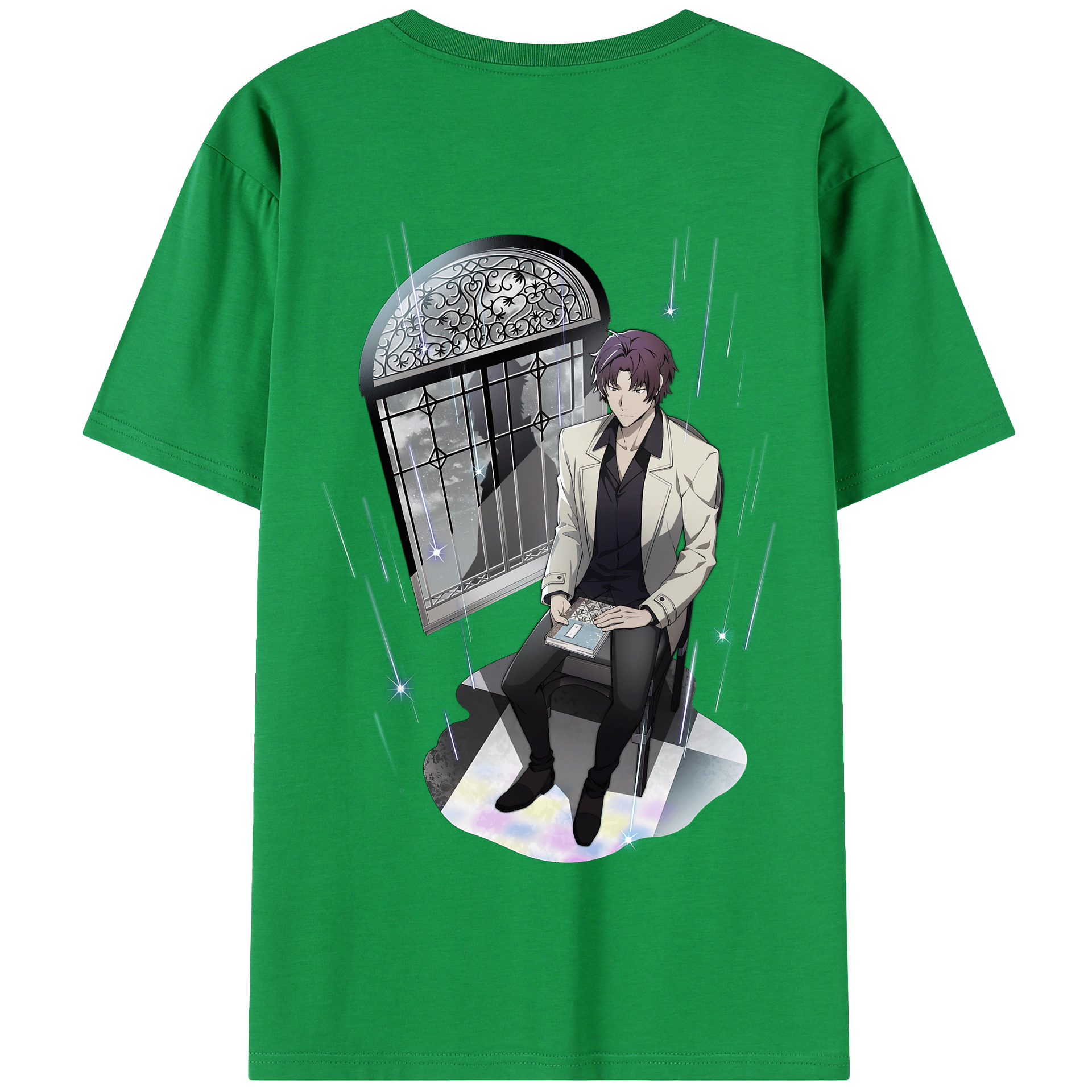 （画像用） 文豪ストレイドッグス Bungo Stray Dogs 綿100％半袖Tシャツ（背面プリント）