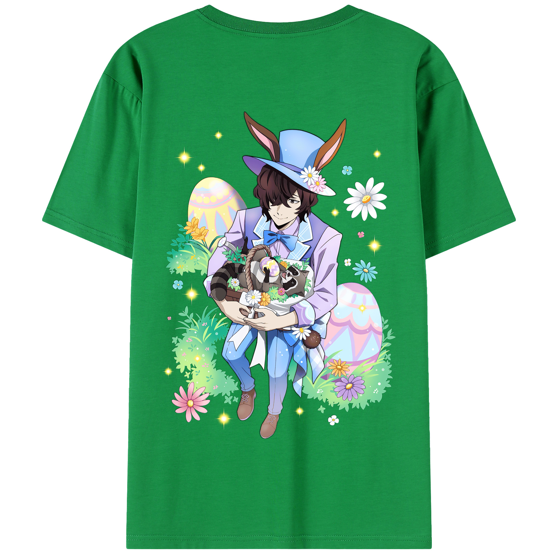 （画像用） 文豪ストレイドッグス Bungo Stray Dogs 綿100％半袖Tシャツ（背面プリント）