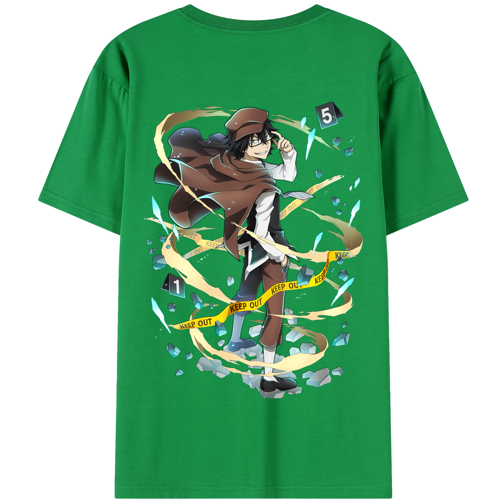 （画像用） 文豪ストレイドッグス Bungo Stray Dogs 綿100％半袖Tシャツ（背面プリント）
