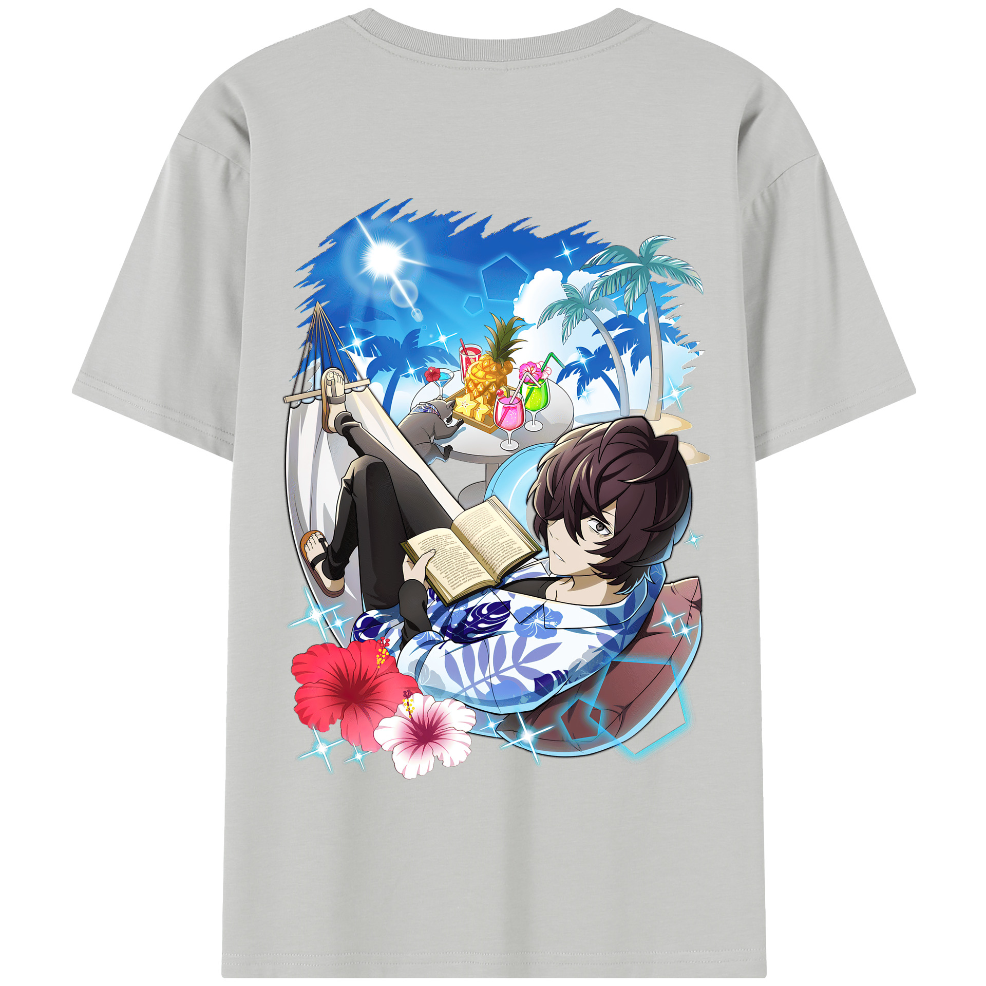 （画像用） 文豪ストレイドッグス Bungo Stray Dogs 綿100％半袖Tシャツ（背面プリント）