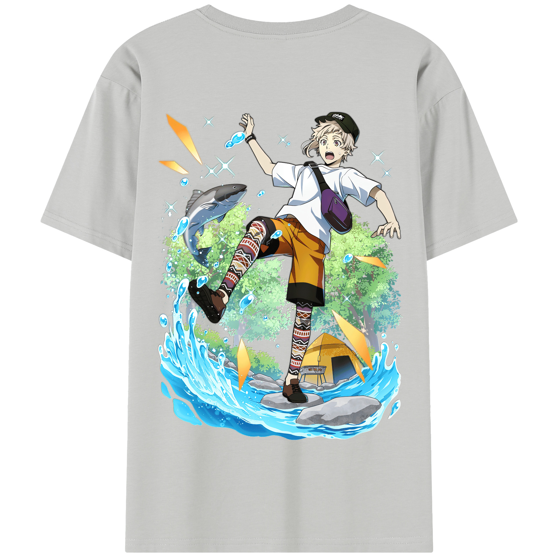（画像用） 文豪ストレイドッグス Bungo Stray Dogs 綿100％半袖Tシャツ（背面プリント）