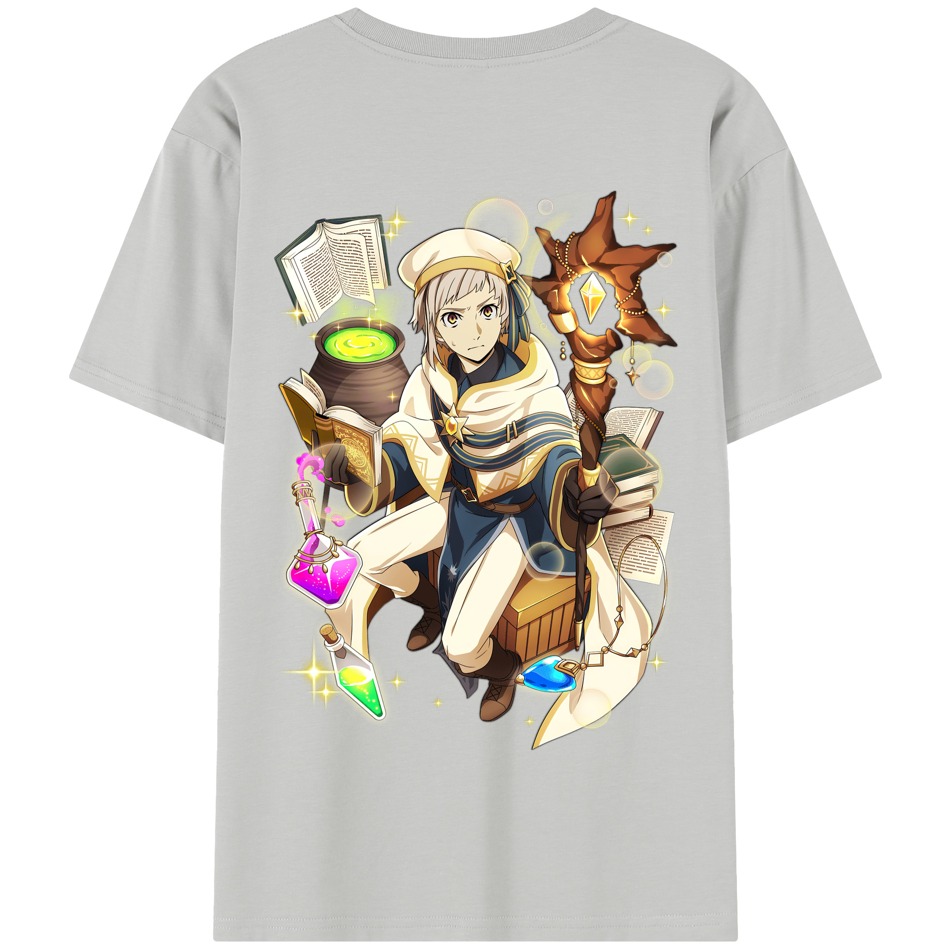 （画像用） 文豪ストレイドッグス Bungo Stray Dogs 綿100％半袖Tシャツ（背面プリント）