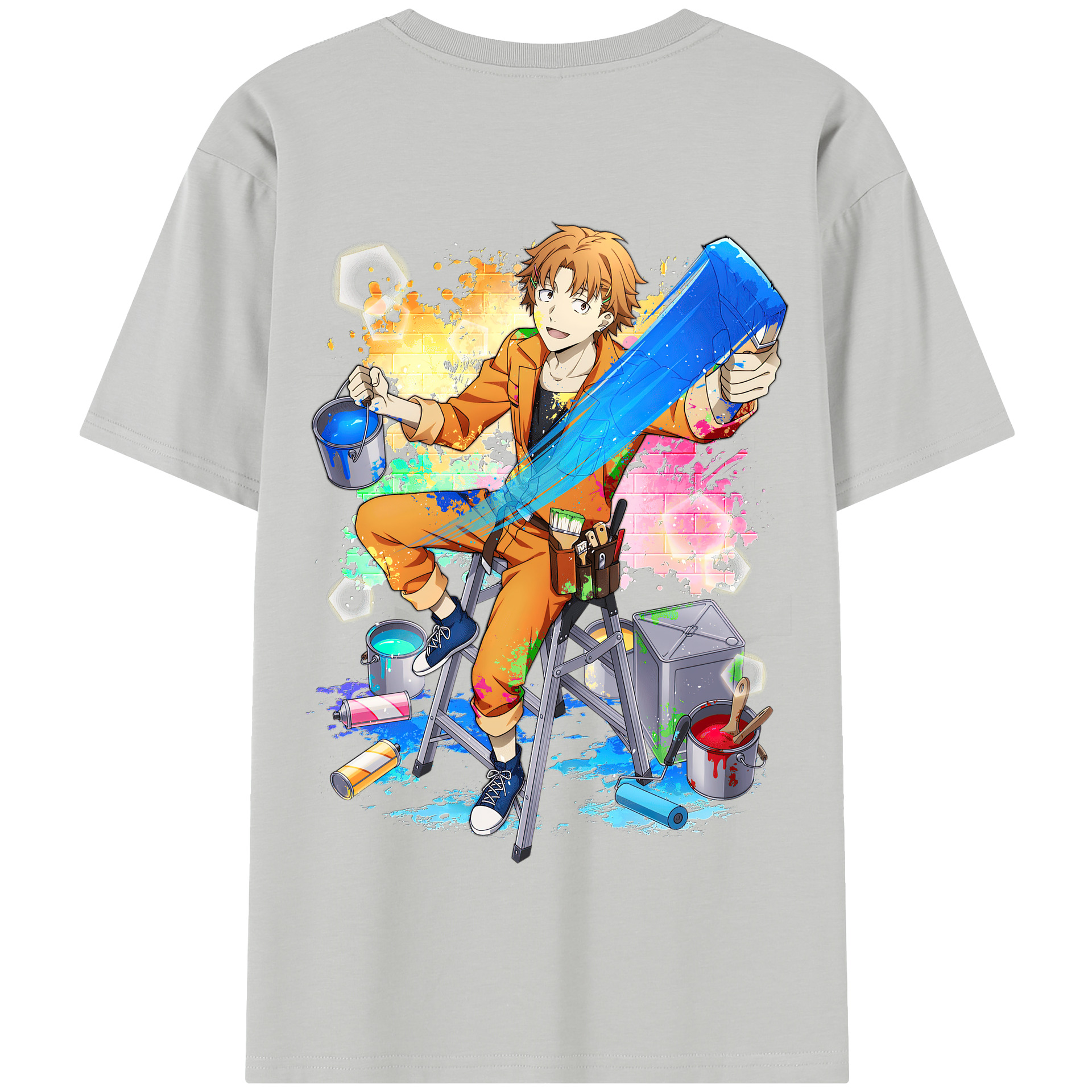 （画像用） 文豪ストレイドッグス Bungo Stray Dogs 綿100％半袖Tシャツ（背面プリント）