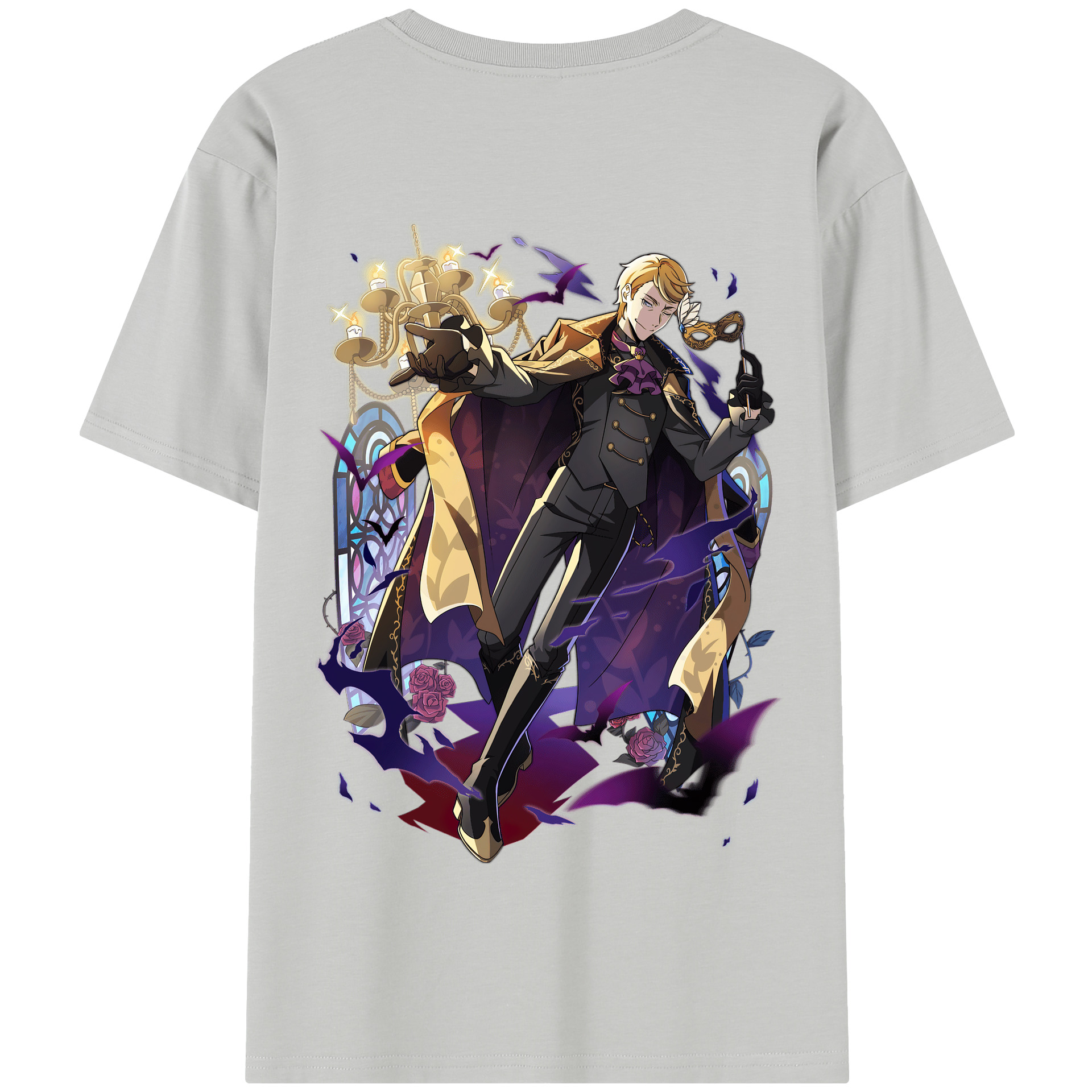 （画像用） 文豪ストレイドッグス Bungo Stray Dogs 綿100％半袖Tシャツ（背面プリント）