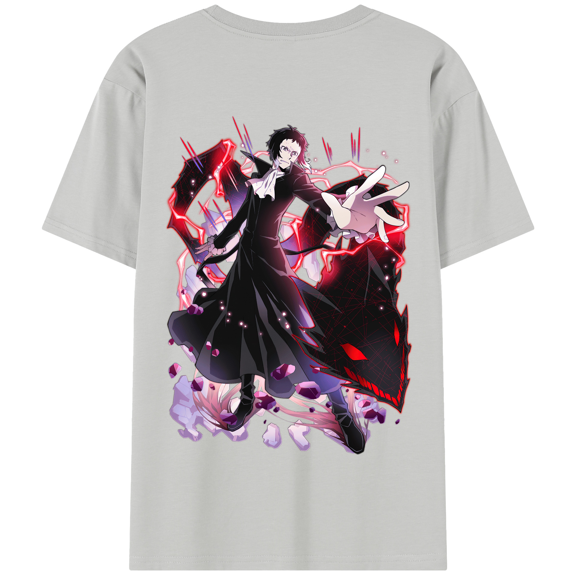 （画像用） 文豪ストレイドッグス Bungo Stray Dogs 綿100％半袖Tシャツ（背面プリント）