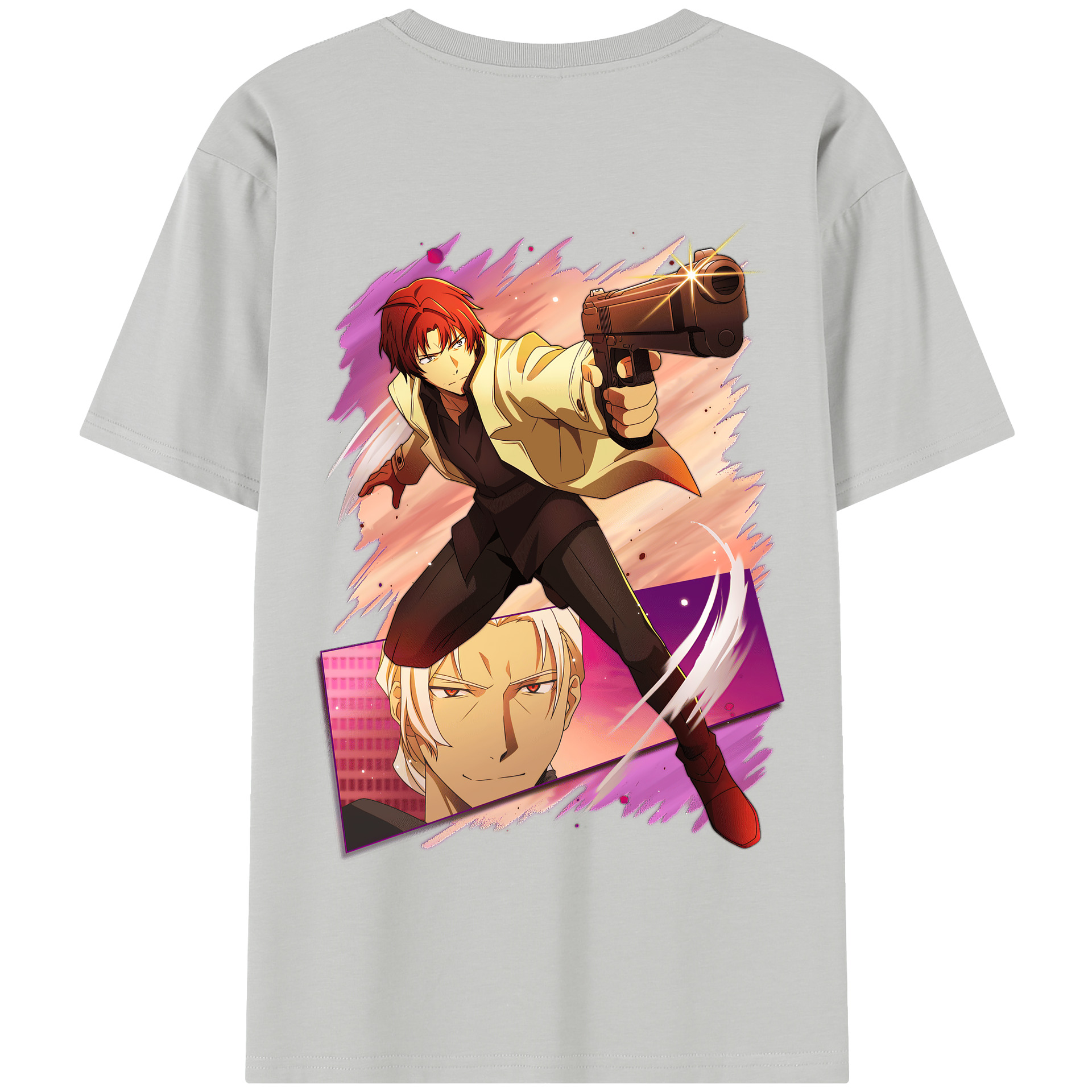 （画像用） 文豪ストレイドッグス Bungo Stray Dogs 綿100％半袖Tシャツ（背面プリント）