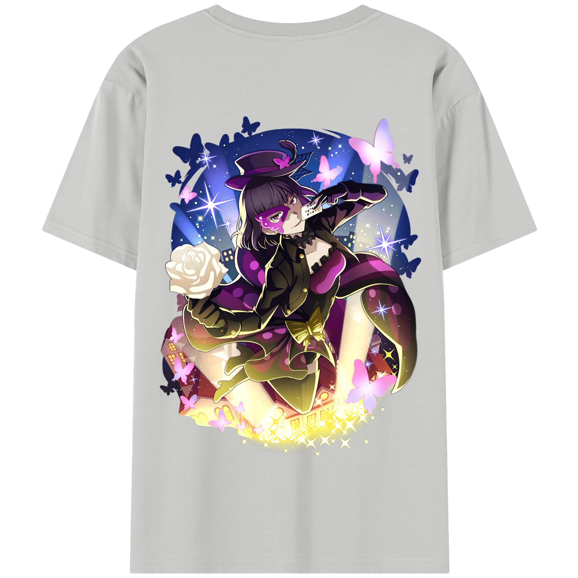 （画像用） 文豪ストレイドッグス Bungo Stray Dogs 綿100％半袖Tシャツ（背面プリント）