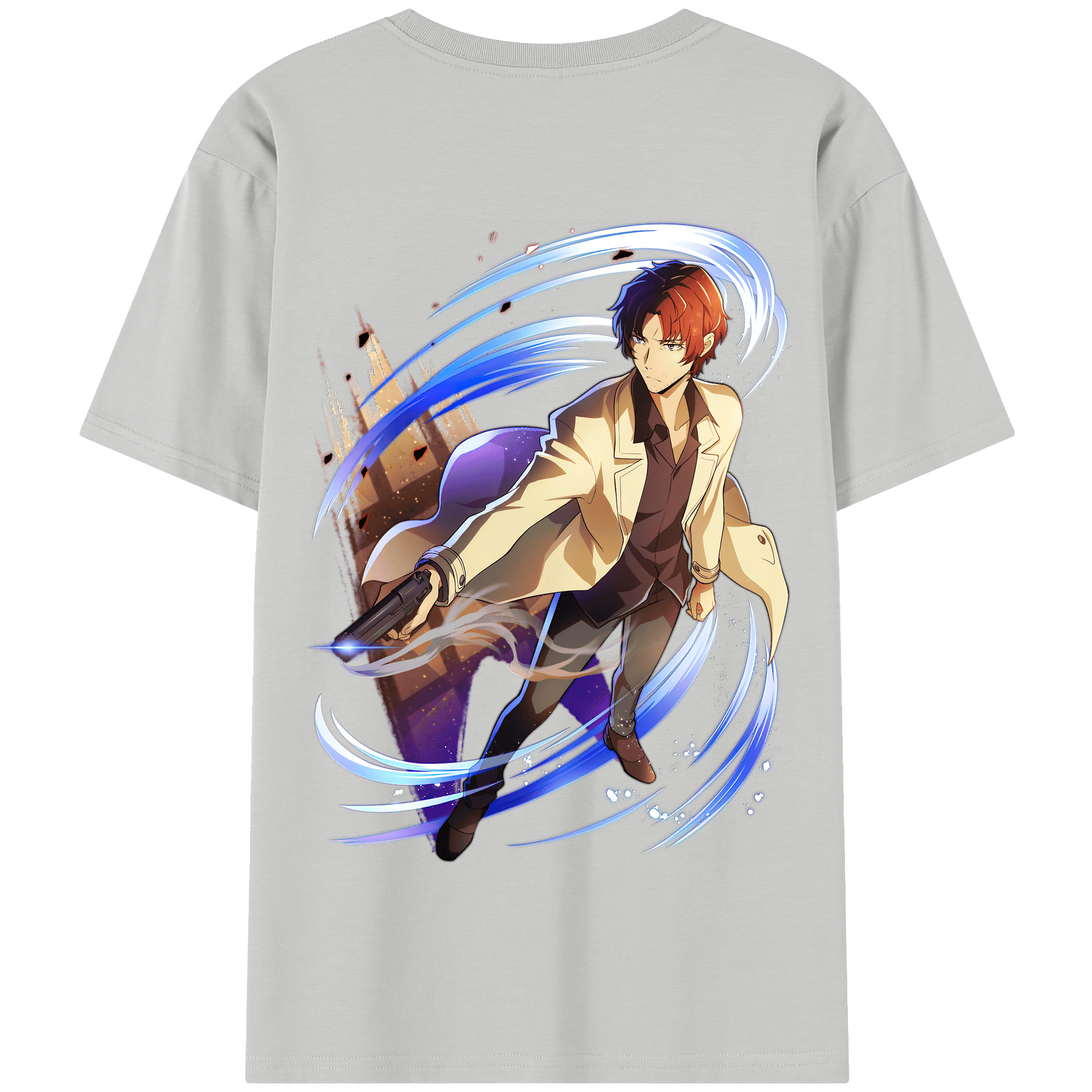 （画像用） 文豪ストレイドッグス Bungo Stray Dogs 綿100％半袖Tシャツ（背面プリント）