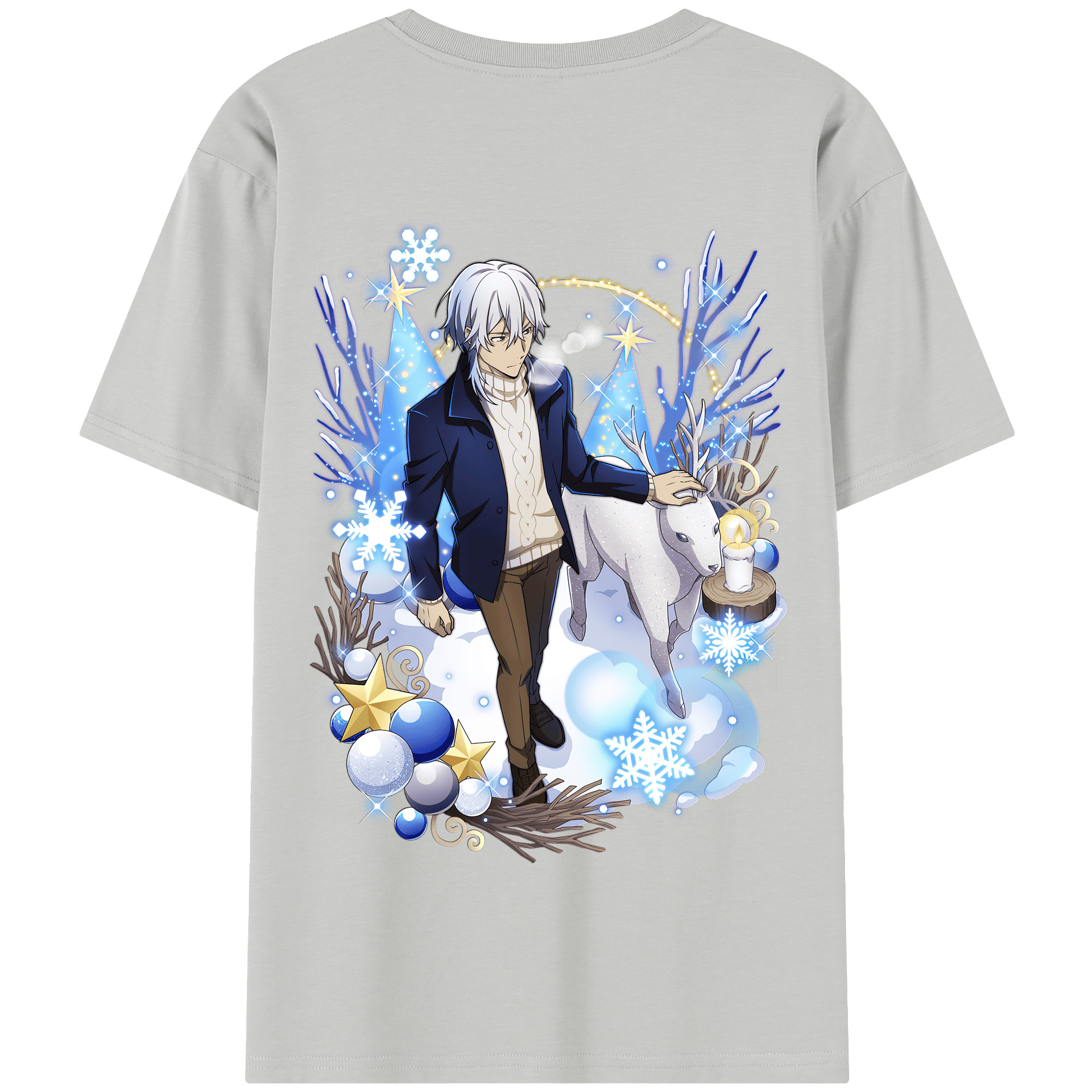 （画像用） 文豪ストレイドッグス Bungo Stray Dogs 綿100％半袖Tシャツ（背面プリント）