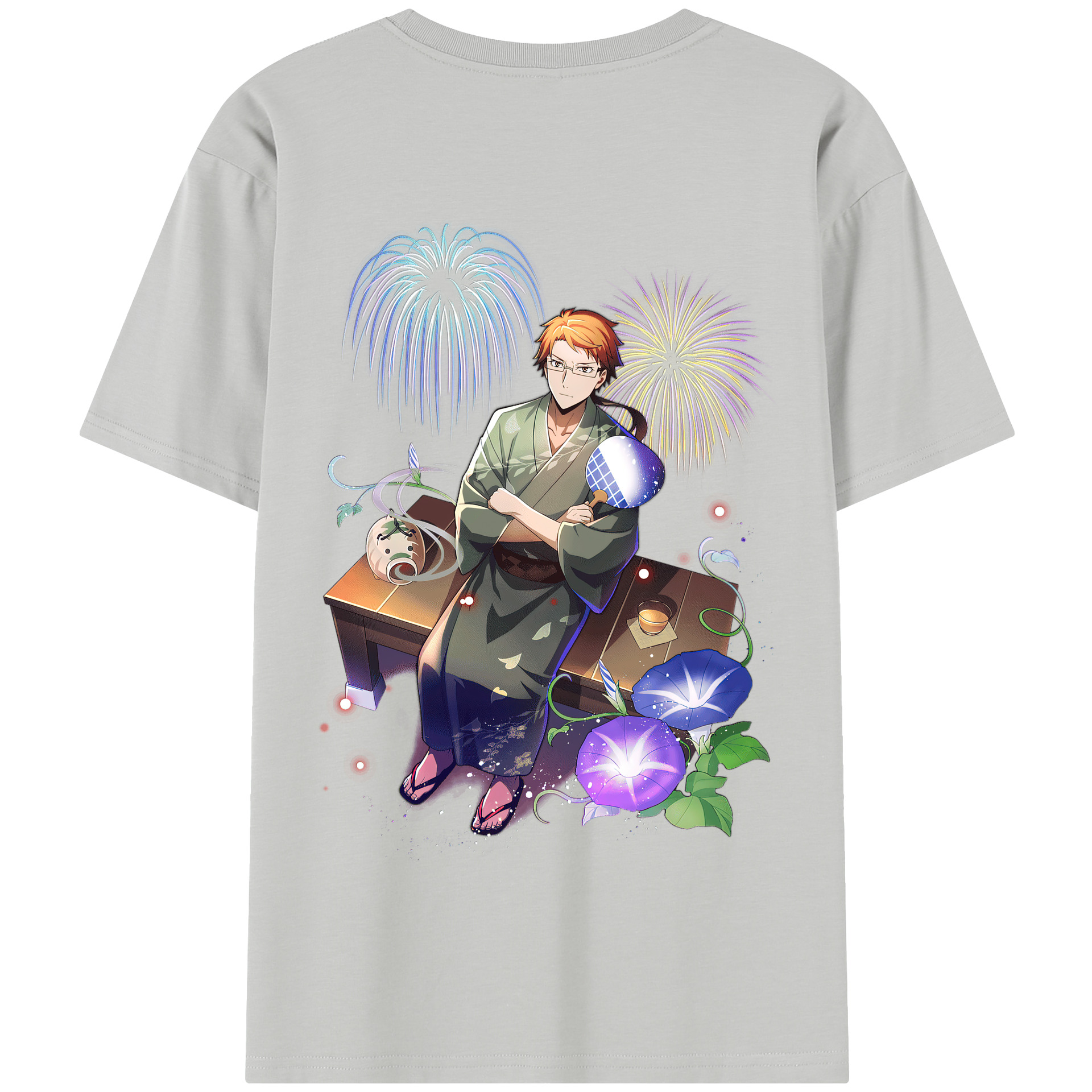 （画像用） 文豪ストレイドッグス Bungo Stray Dogs 綿100％半袖Tシャツ（背面プリント）