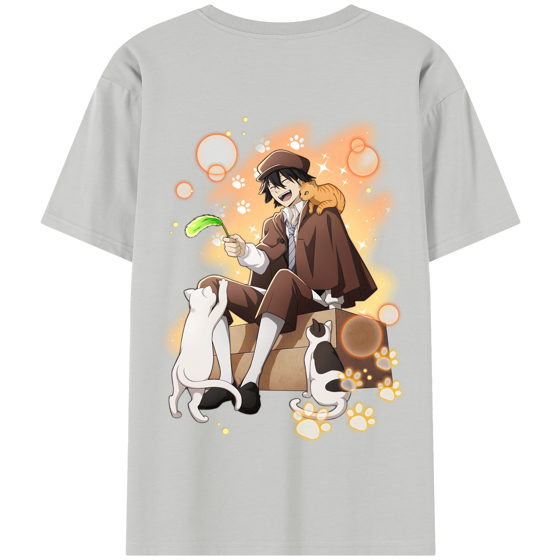 （画像用） 文豪ストレイドッグス Bungo Stray Dogs 綿100％半袖Tシャツ（背面プリント）