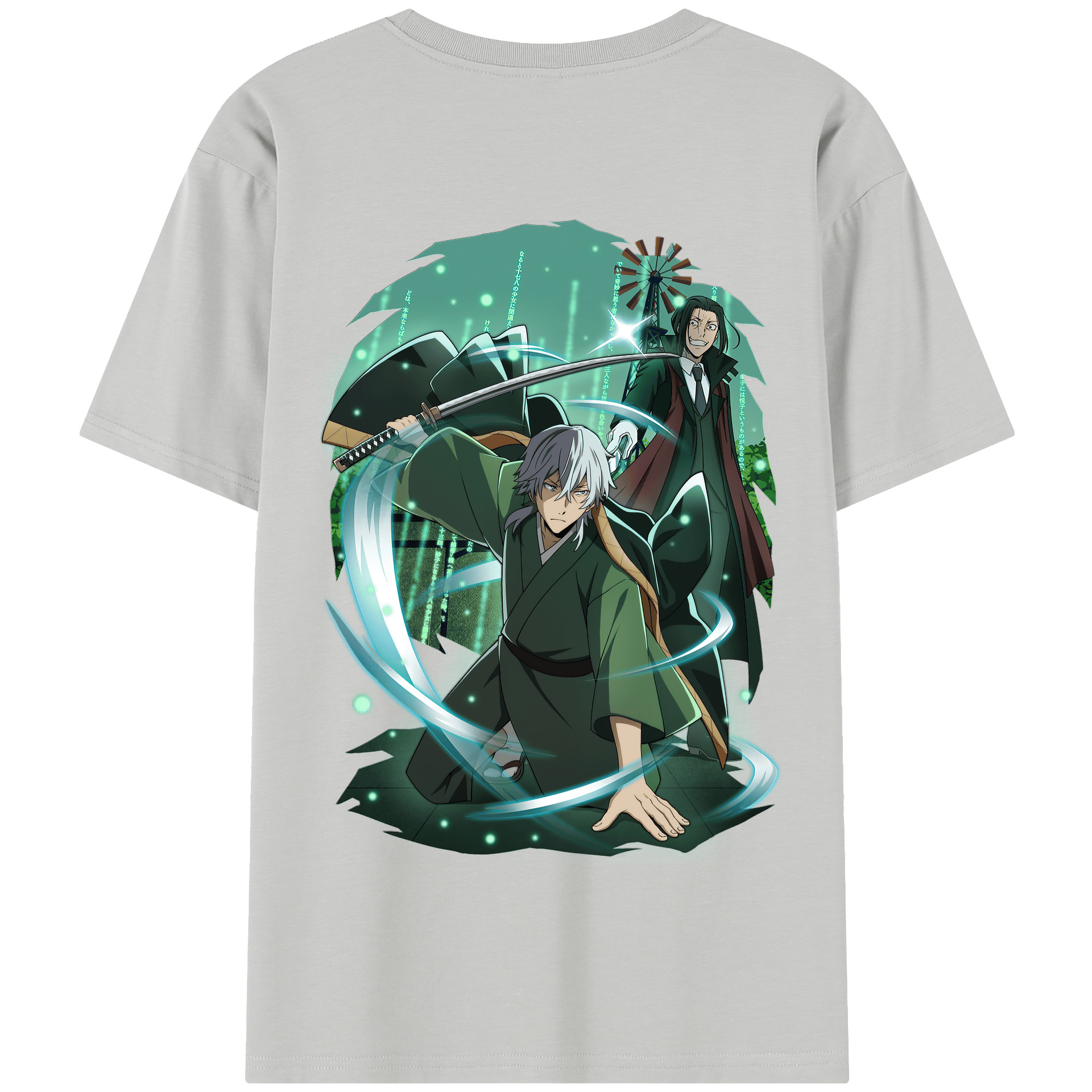 （画像用） 文豪ストレイドッグス Bungo Stray Dogs 綿100％半袖Tシャツ（背面プリント）