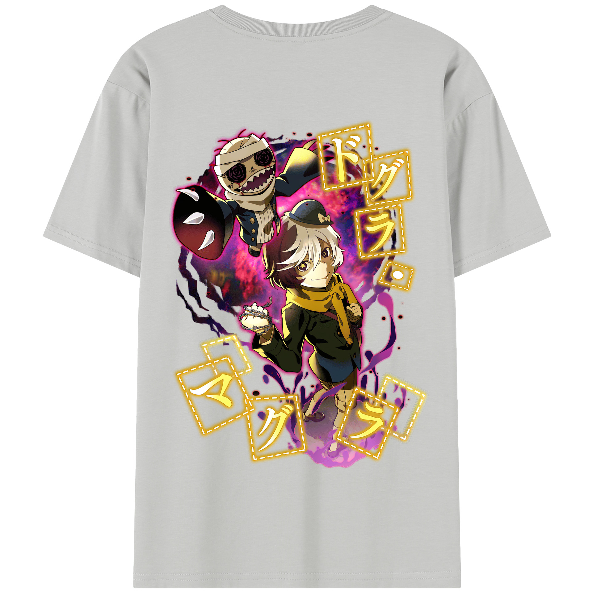 （画像用） 文豪ストレイドッグス Bungo Stray Dogs 綿100％半袖Tシャツ（背面プリント）