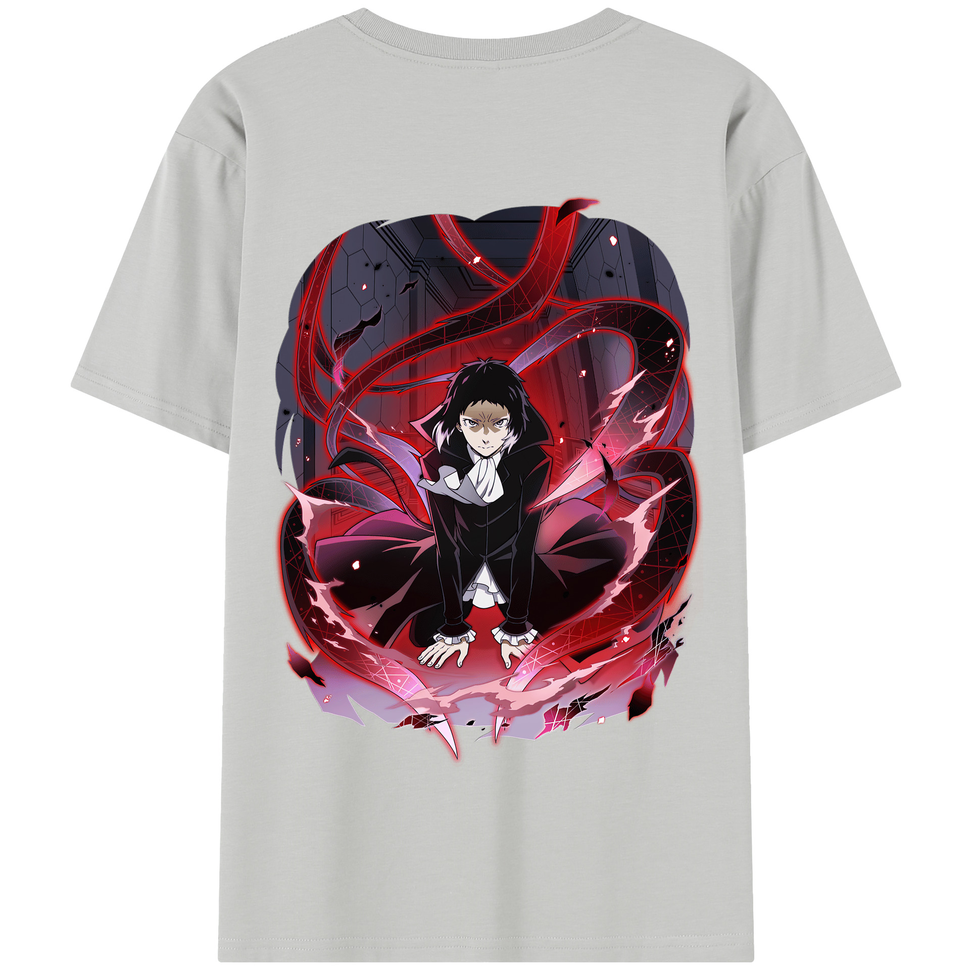（画像用） 文豪ストレイドッグス Bungo Stray Dogs 綿100％半袖Tシャツ（背面プリント）