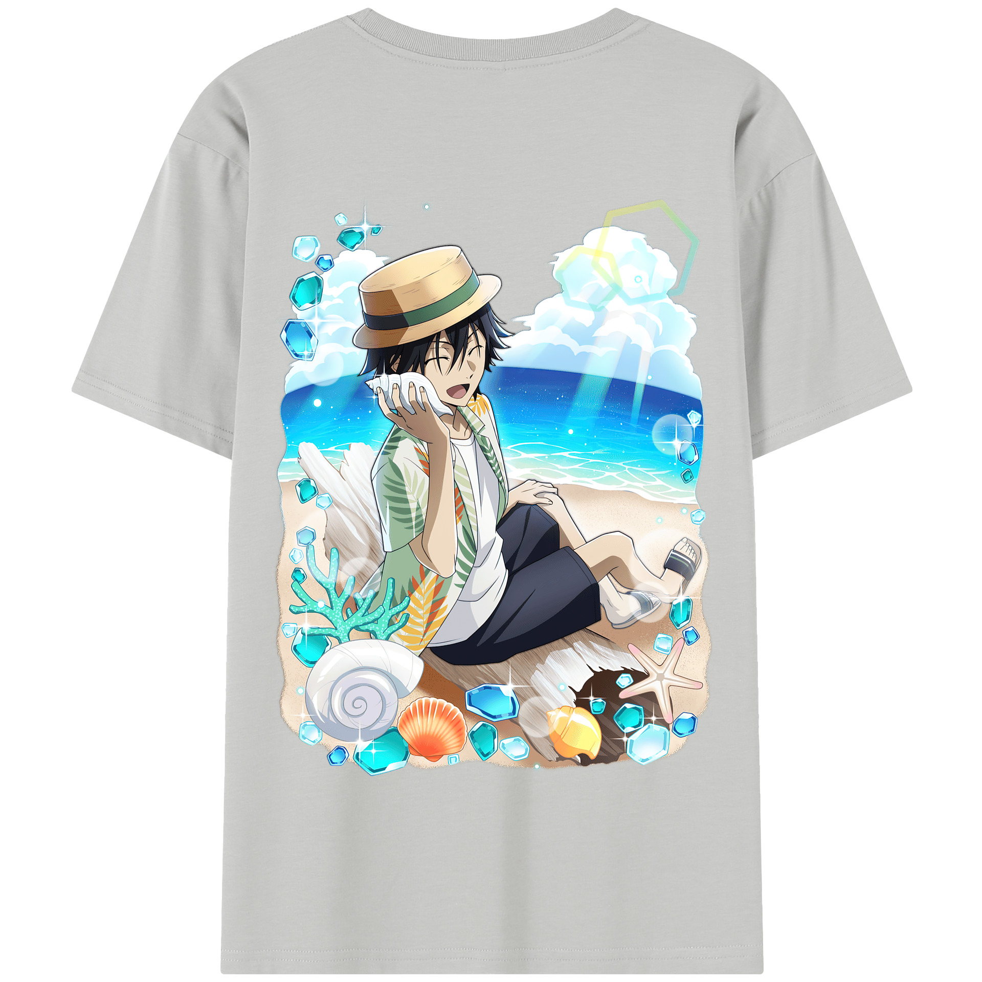（画像用） 文豪ストレイドッグス Bungo Stray Dogs 綿100％半袖Tシャツ（背面プリント）