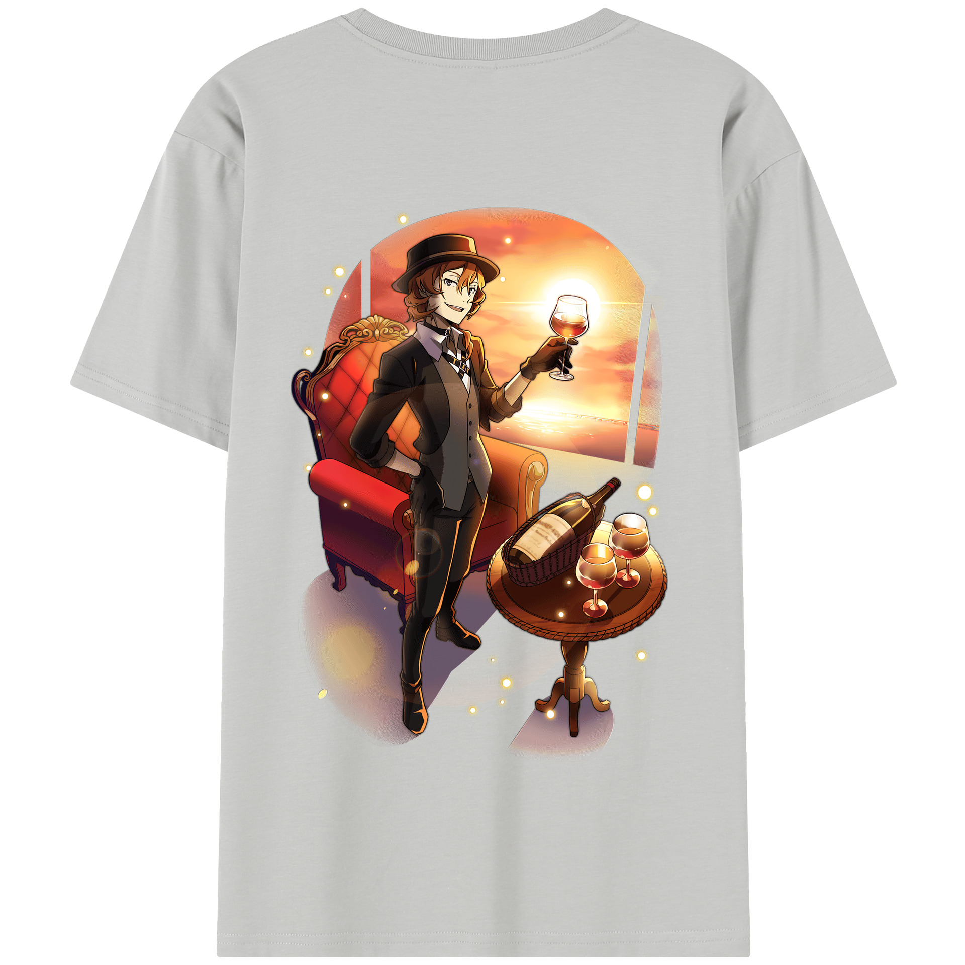 （画像用） 文豪ストレイドッグス Bungo Stray Dogs 綿100％半袖Tシャツ（背面プリント）