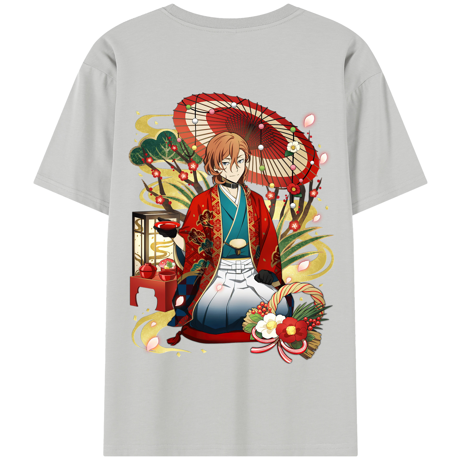 （画像用） 文豪ストレイドッグス Bungo Stray Dogs 綿100％半袖Tシャツ（背面プリント）