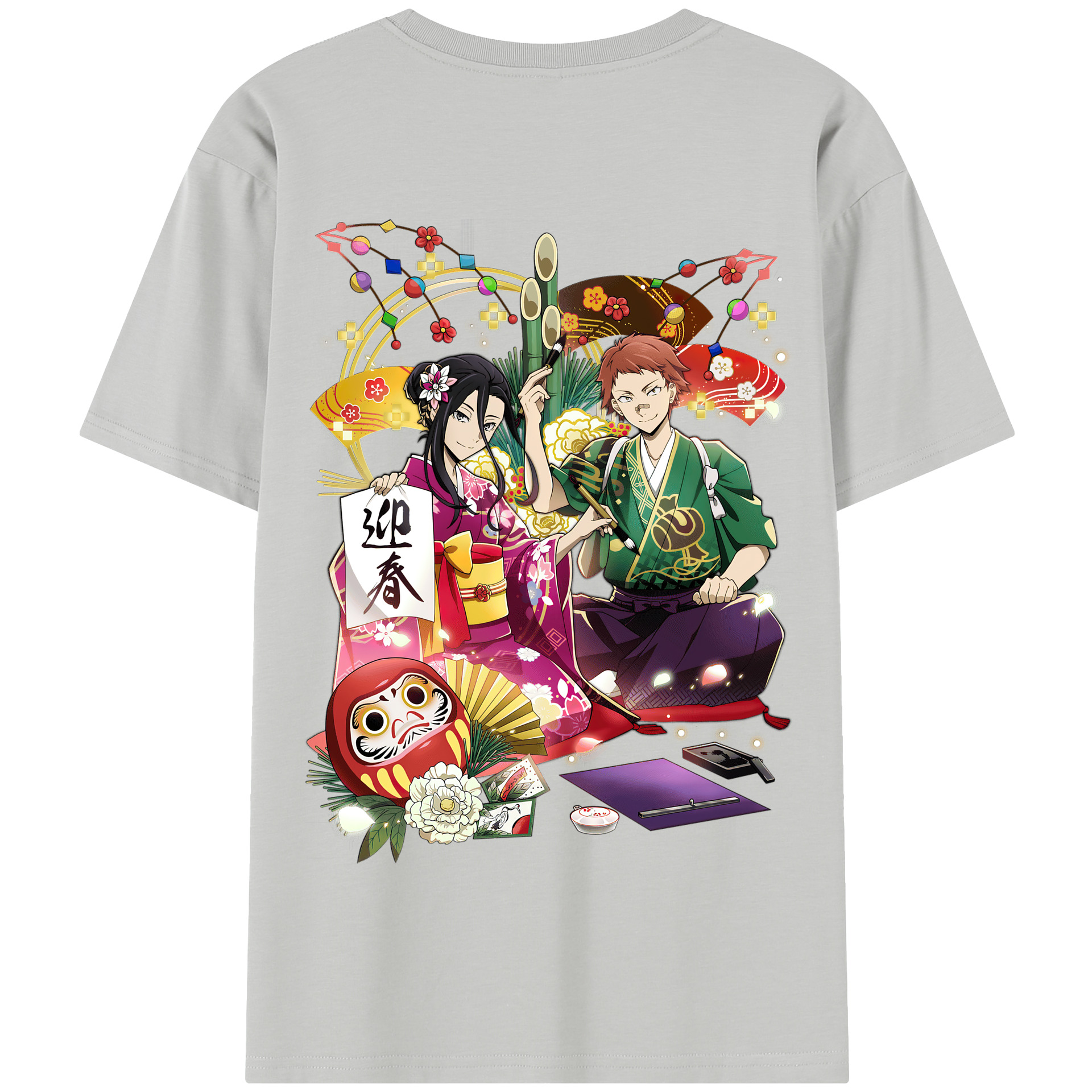 （画像用） 文豪ストレイドッグス Bungo Stray Dogs 綿100％半袖Tシャツ（背面プリント）