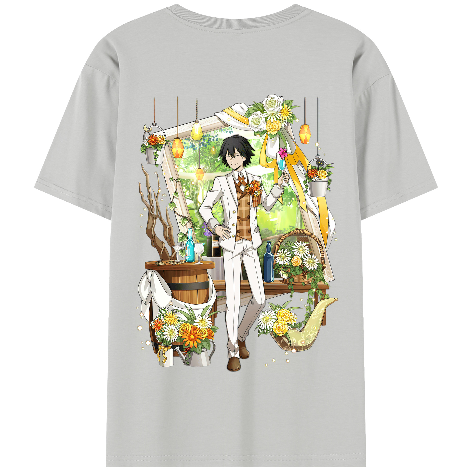 （画像用） 文豪ストレイドッグス Bungo Stray Dogs 綿100％半袖Tシャツ（背面プリント）