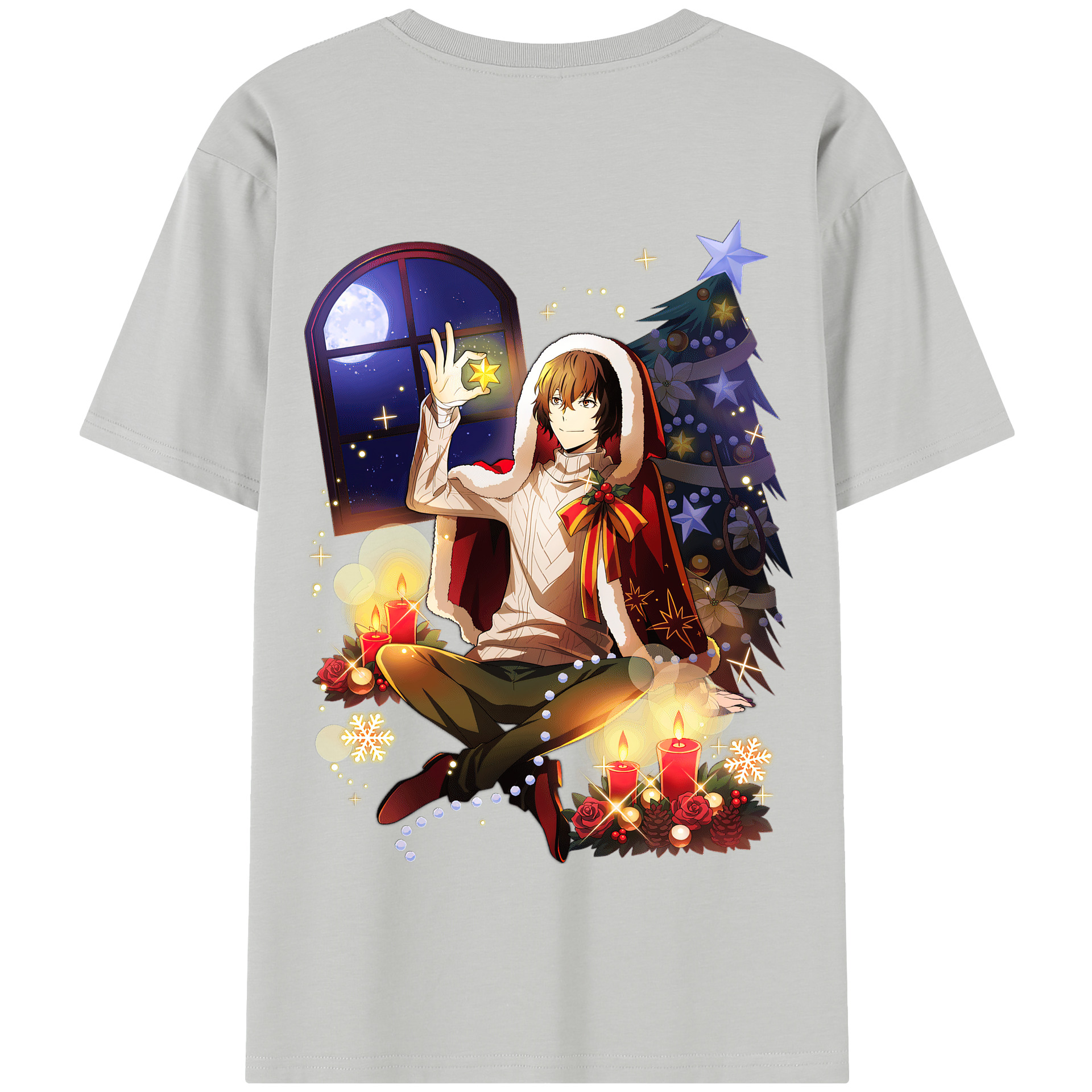 （画像用） 文豪ストレイドッグス Bungo Stray Dogs 綿100％半袖Tシャツ（背面プリント）
