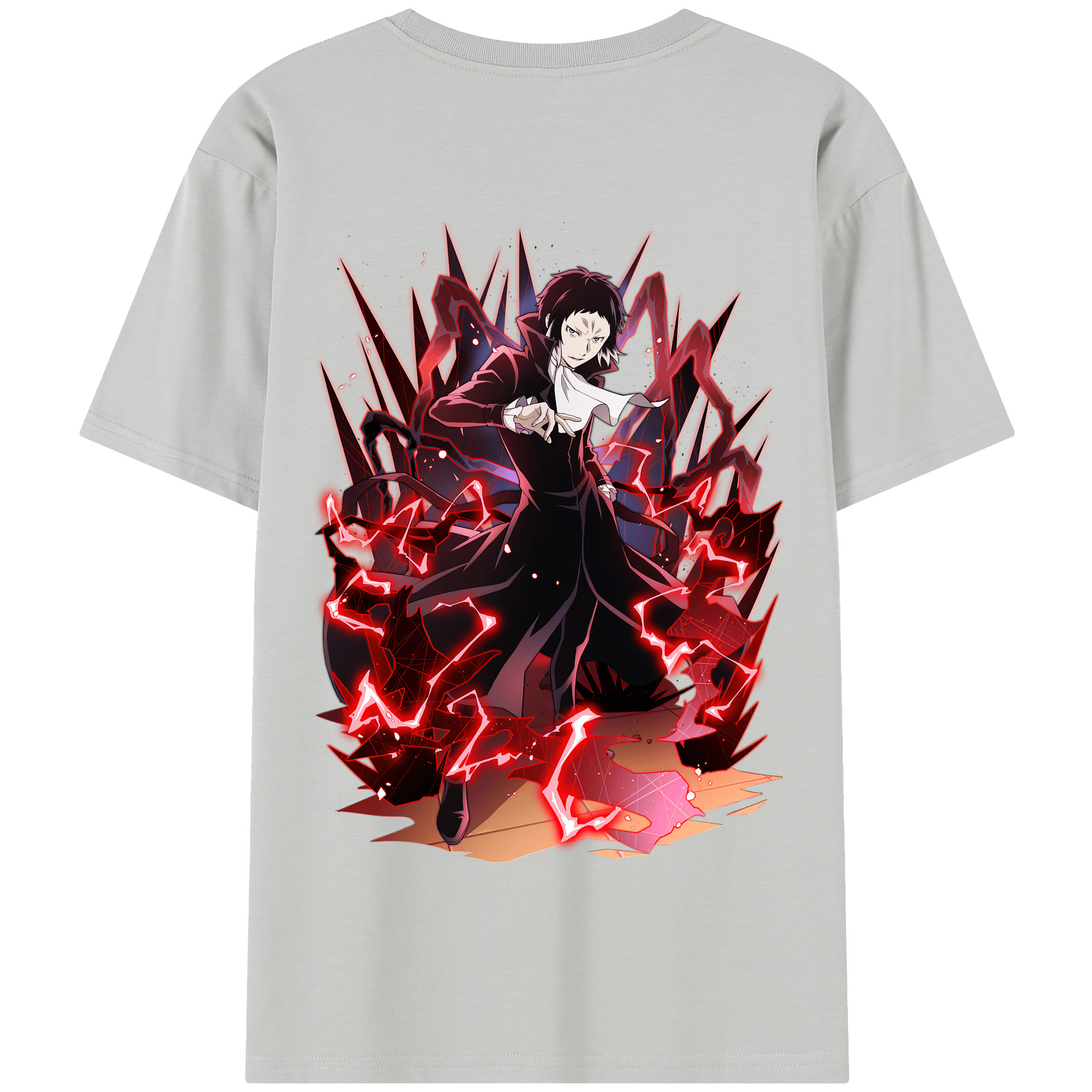 （画像用） 文豪ストレイドッグス Bungo Stray Dogs 綿100％半袖Tシャツ（背面プリント）