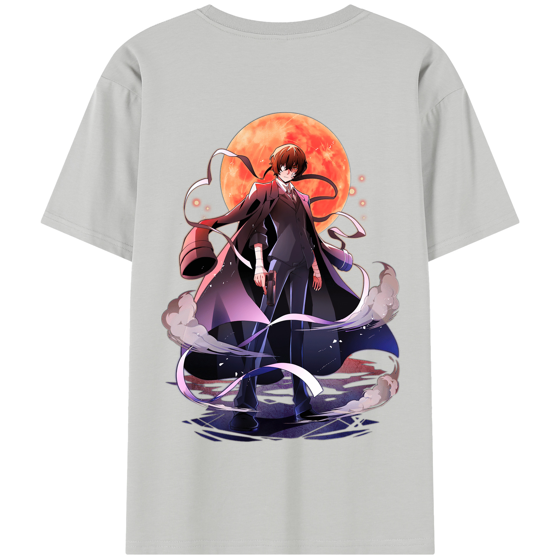 （画像用） 文豪ストレイドッグス Bungo Stray Dogs 綿100％半袖Tシャツ（背面プリント）