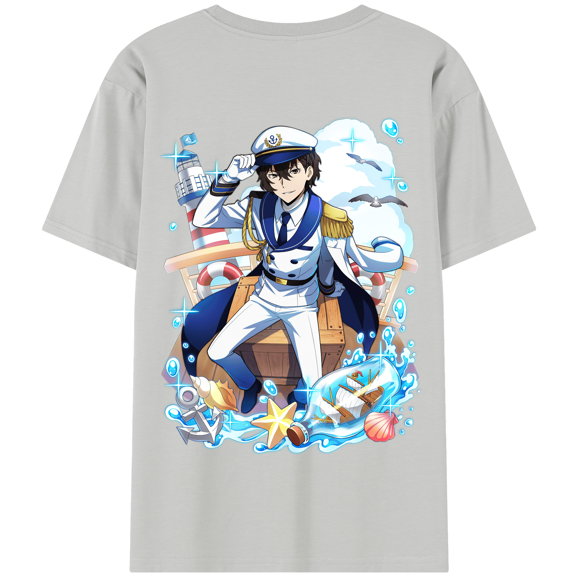 （画像用） 文豪ストレイドッグス Bungo Stray Dogs 綿100％半袖Tシャツ（背面プリント）