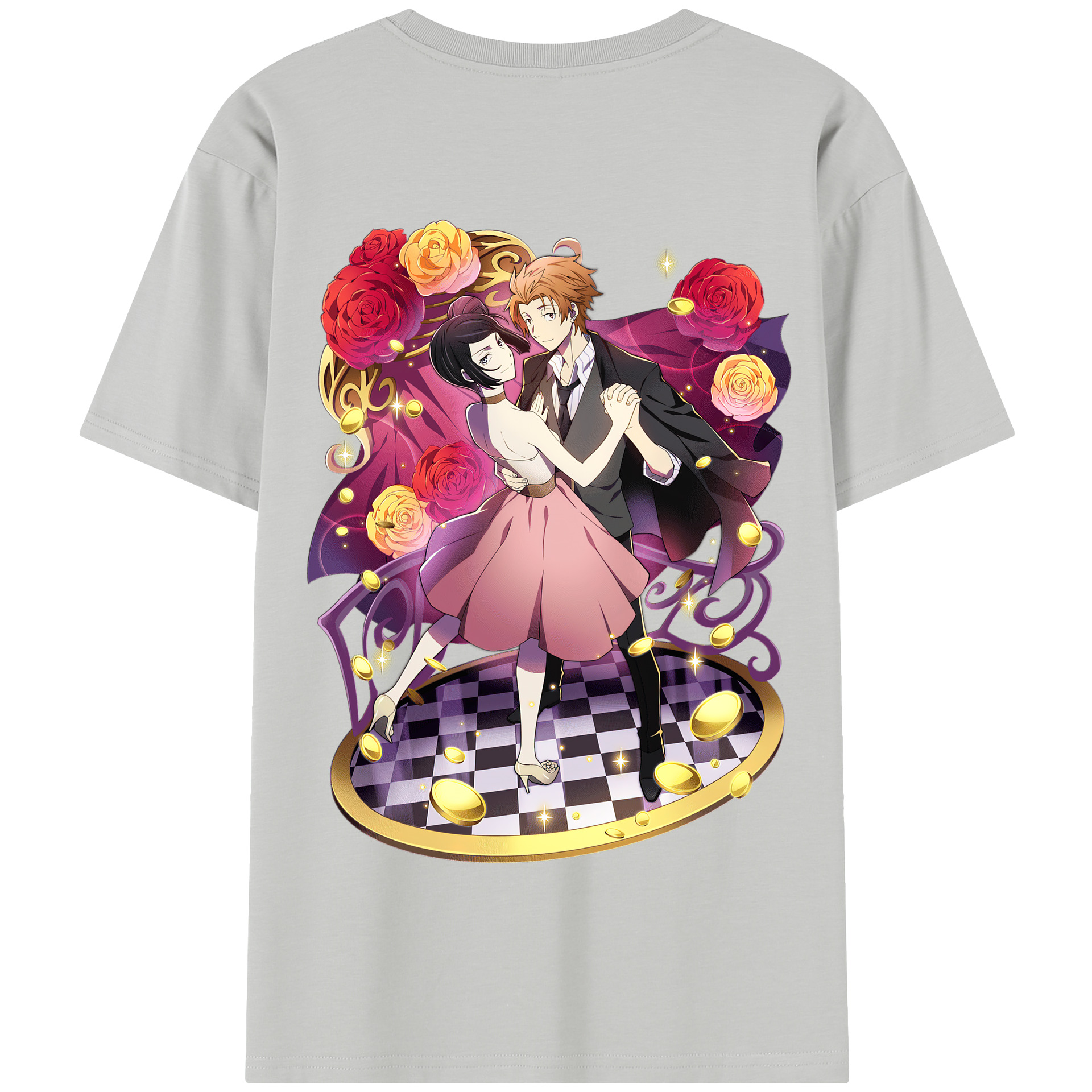 （画像用） 文豪ストレイドッグス Bungo Stray Dogs 綿100％半袖Tシャツ（背面プリント）