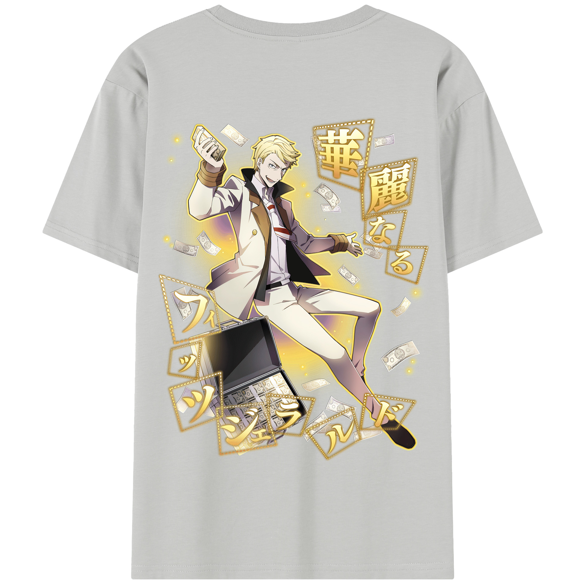 （画像用） 文豪ストレイドッグス Bungo Stray Dogs 綿100％半袖Tシャツ（背面プリント）