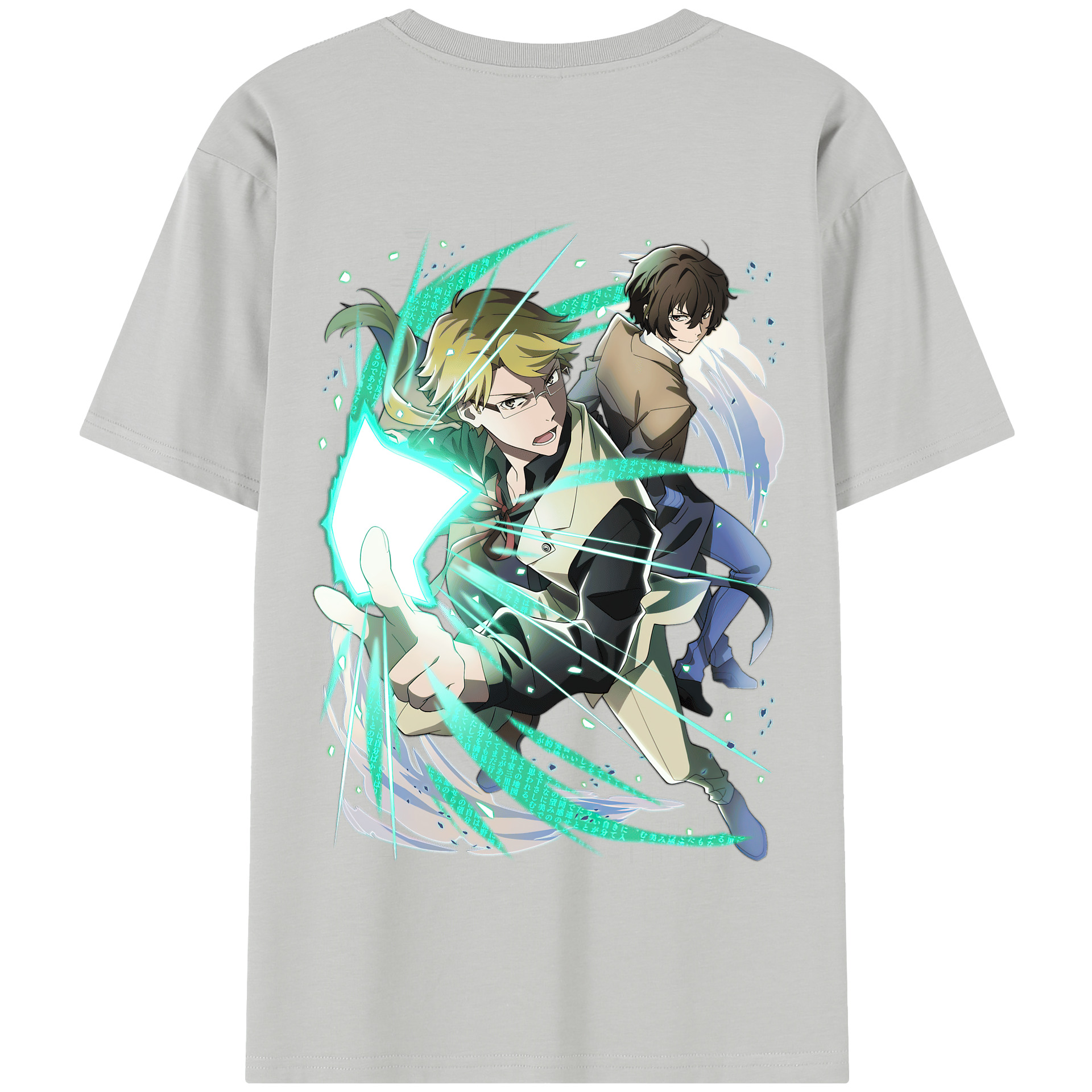 （画像用） 文豪ストレイドッグス Bungo Stray Dogs 綿100％半袖Tシャツ（背面プリント）