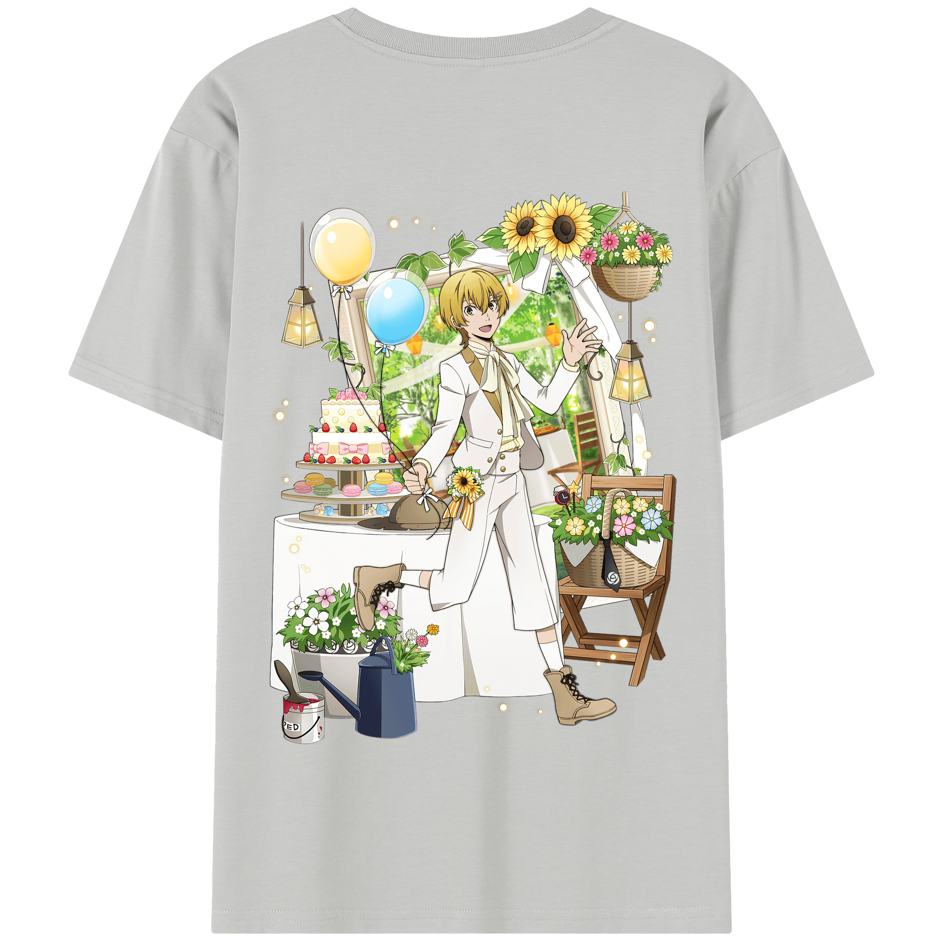 （画像用） 文豪ストレイドッグス Bungo Stray Dogs 綿100％半袖Tシャツ（背面プリント）