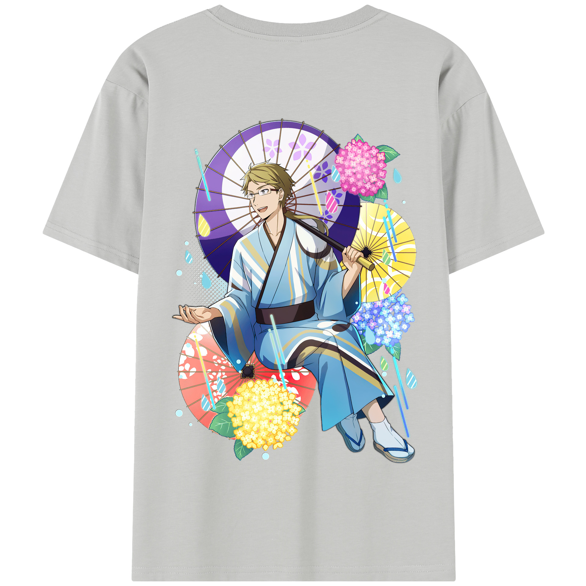 （画像用） 文豪ストレイドッグス Bungo Stray Dogs 綿100％半袖Tシャツ（背面プリント）
