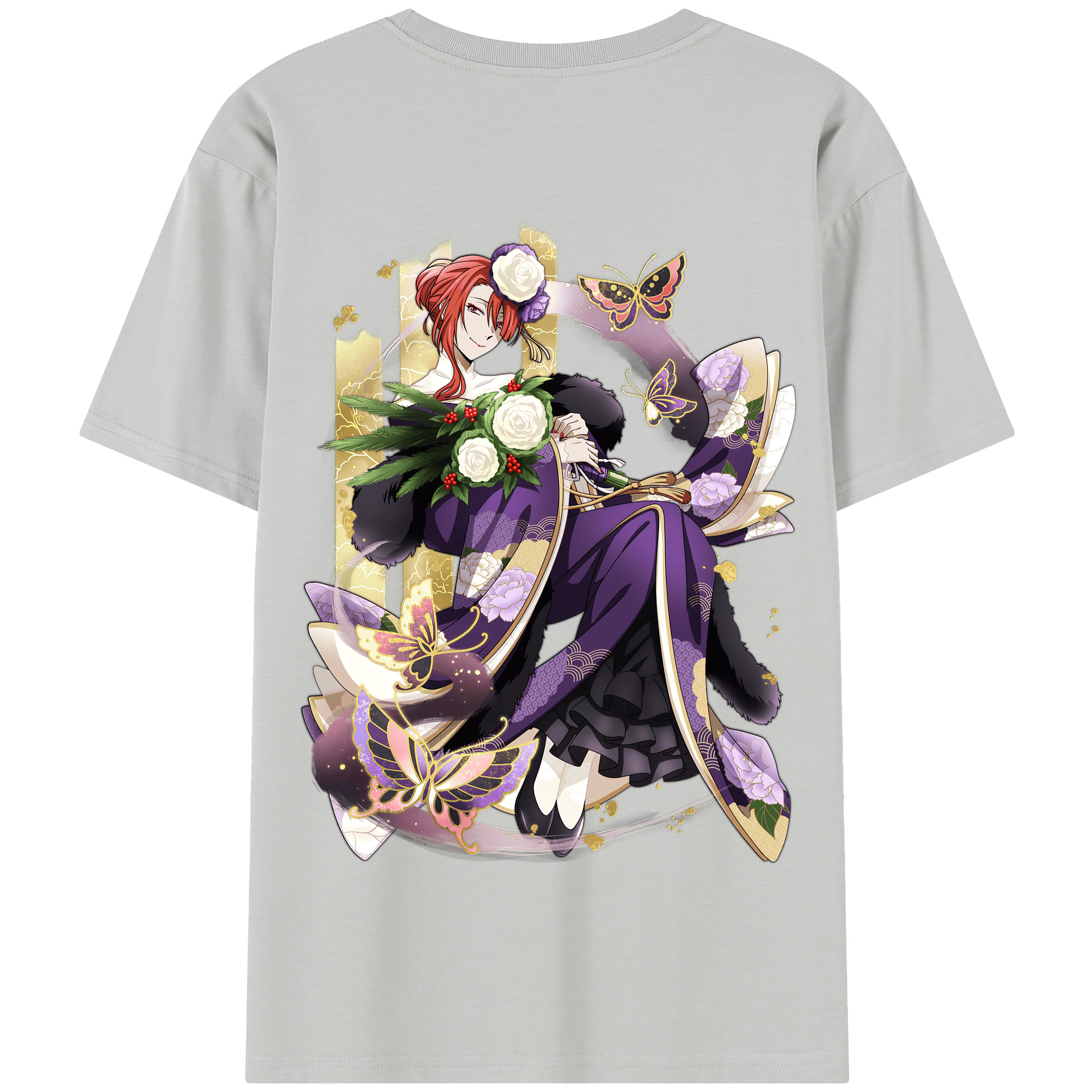 （画像用） 文豪ストレイドッグス Bungo Stray Dogs 綿100％半袖Tシャツ（背面プリント）