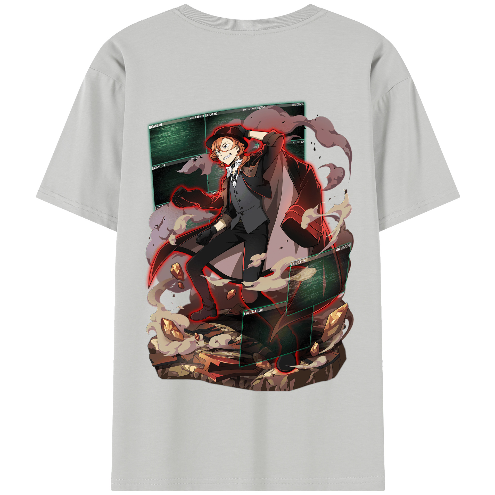 （画像用） 文豪ストレイドッグス Bungo Stray Dogs 綿100％半袖Tシャツ（背面プリント）