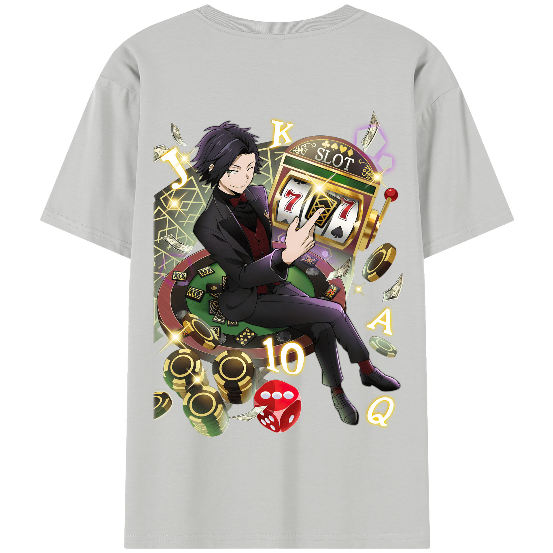 （画像用） 文豪ストレイドッグス Bungo Stray Dogs 綿100％半袖Tシャツ（背面プリント）