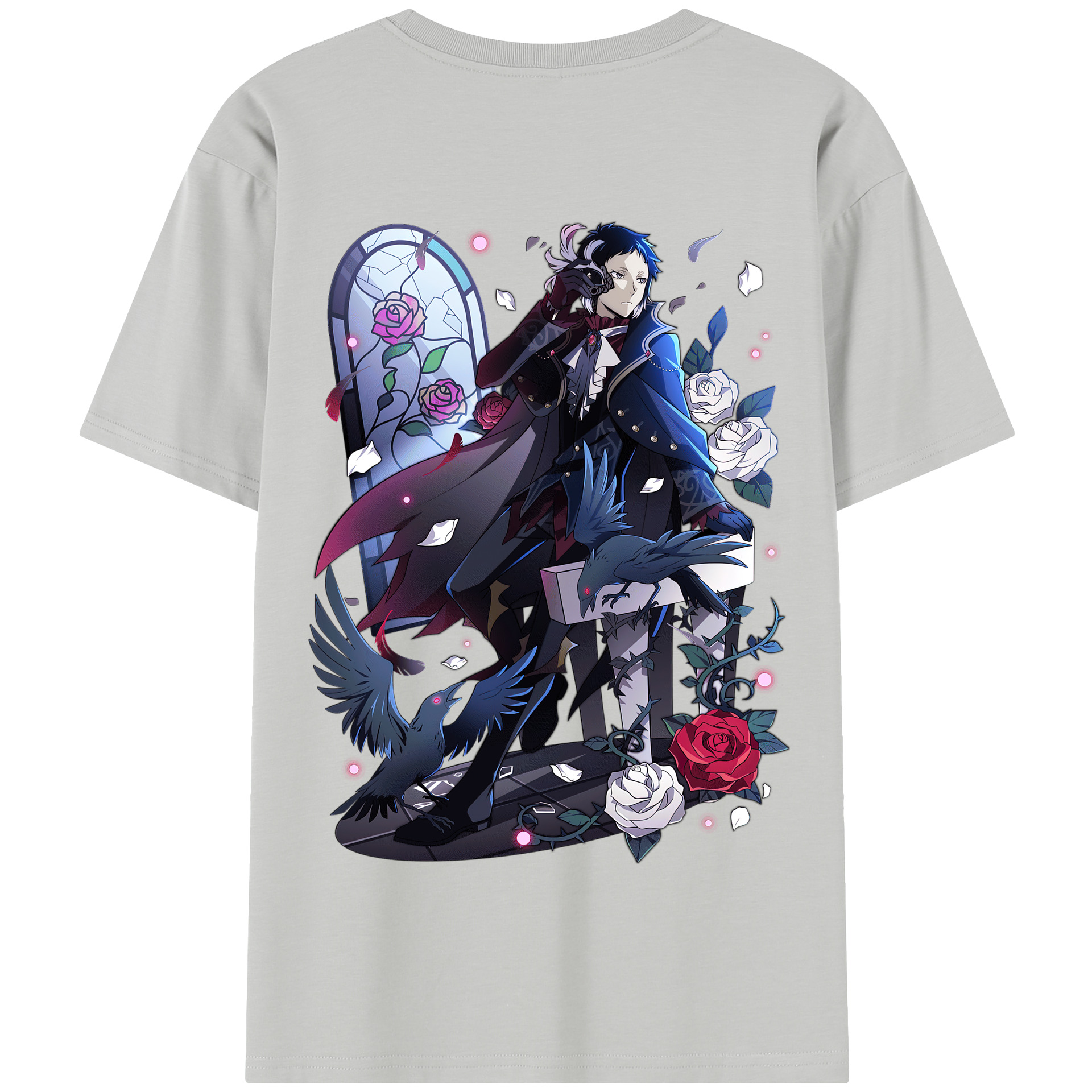 （画像用） 文豪ストレイドッグス Bungo Stray Dogs 綿100％半袖Tシャツ（背面プリント）