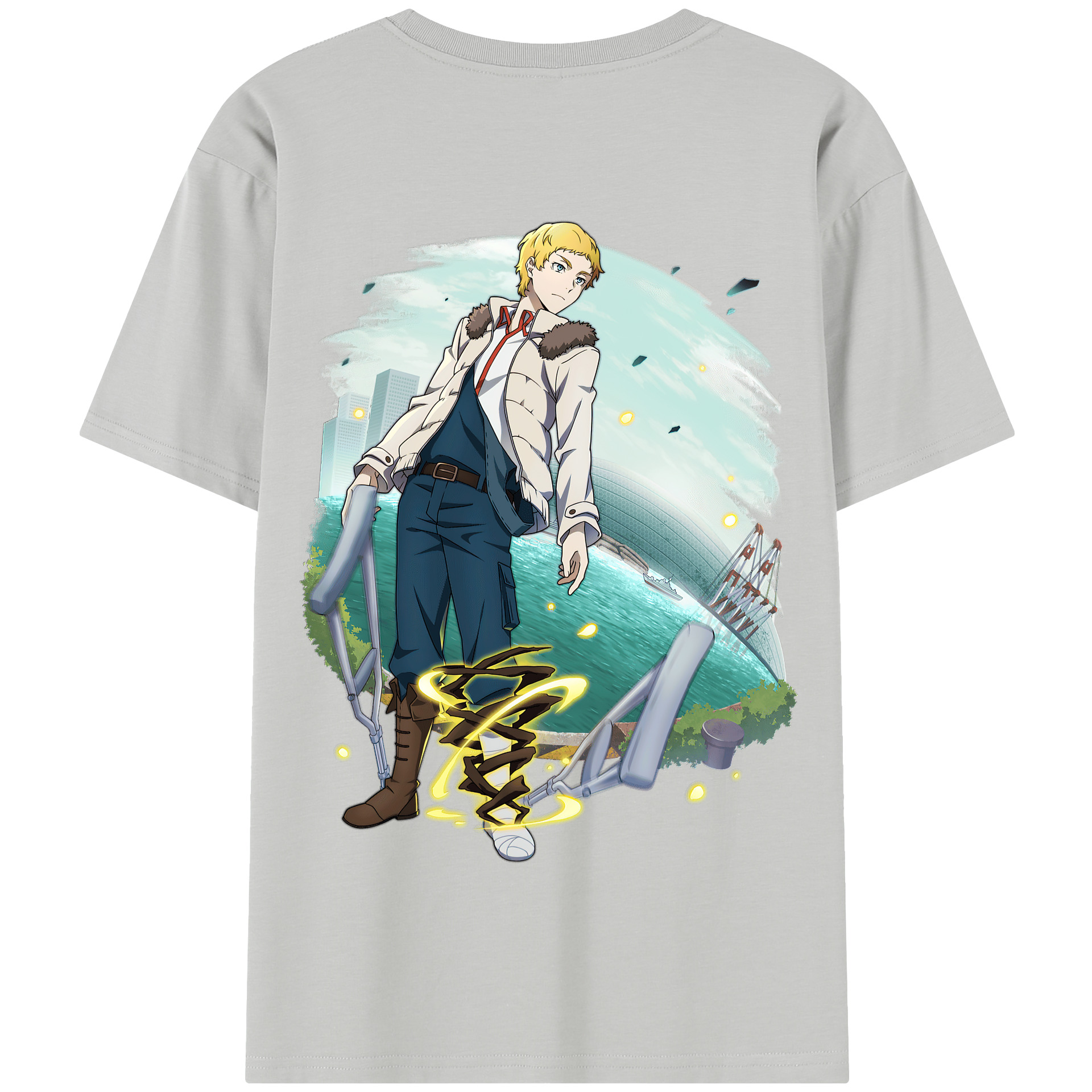 （画像用） 文豪ストレイドッグス Bungo Stray Dogs 綿100％半袖Tシャツ（背面プリント）