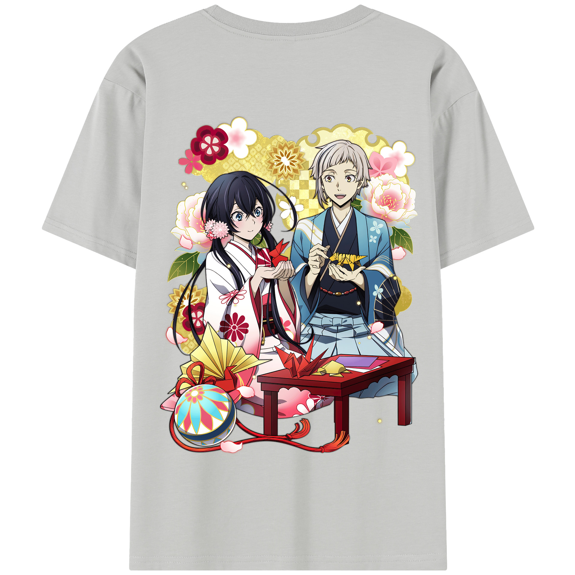 （画像用） 文豪ストレイドッグス Bungo Stray Dogs 綿100％半袖Tシャツ（背面プリント）