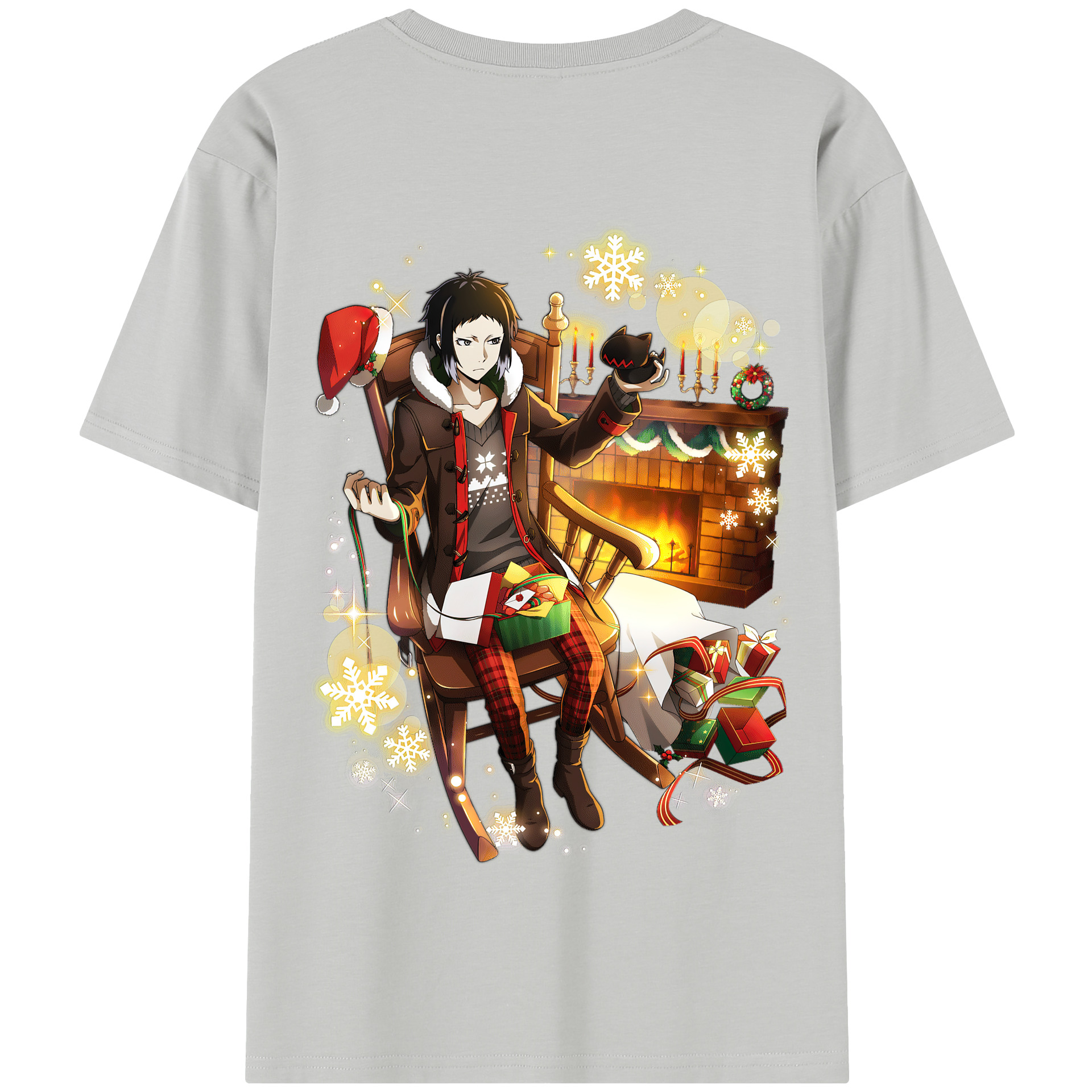 （画像用） 文豪ストレイドッグス Bungo Stray Dogs 綿100％半袖Tシャツ（背面プリント）