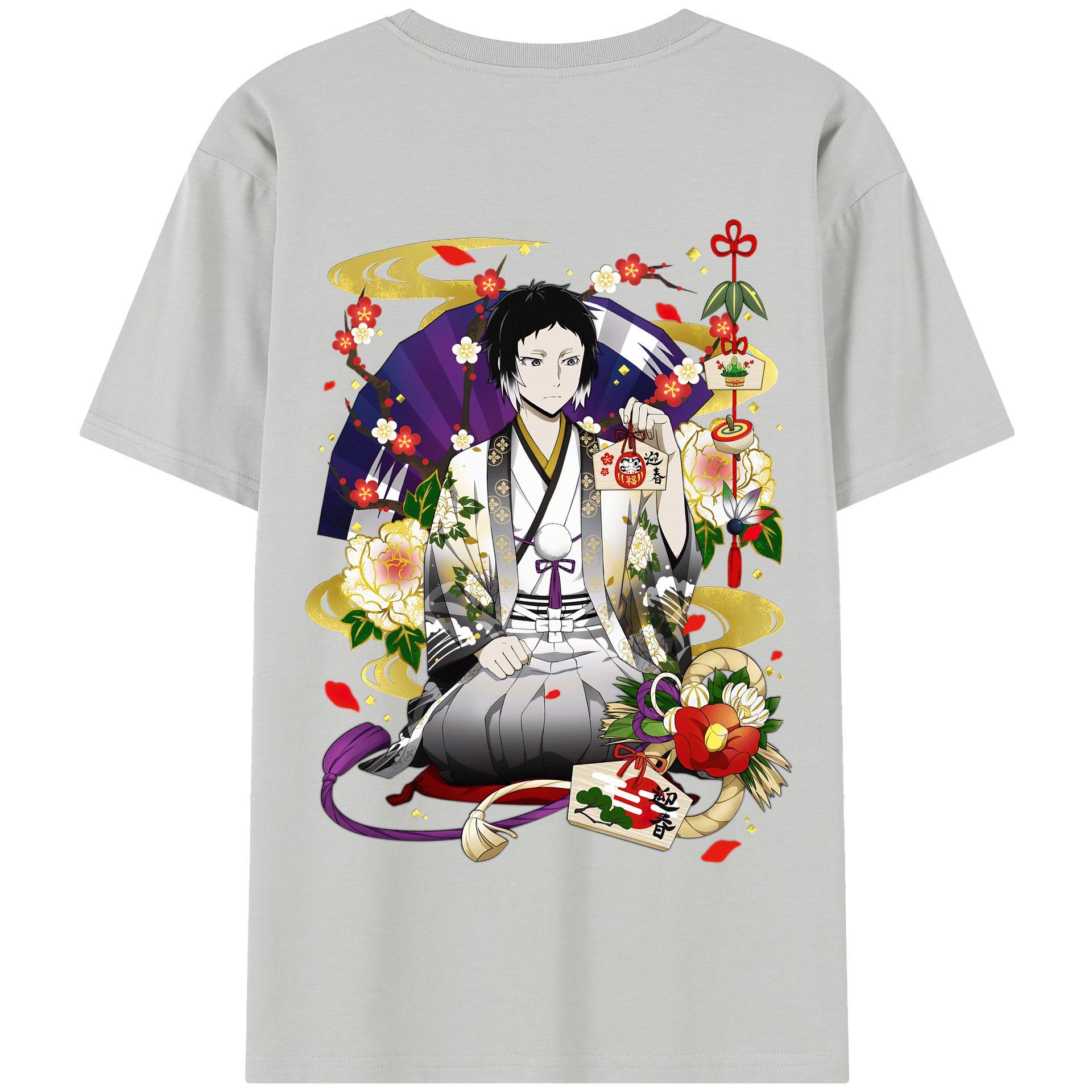 （画像用） 文豪ストレイドッグス Bungo Stray Dogs 綿100％半袖Tシャツ（背面プリント）