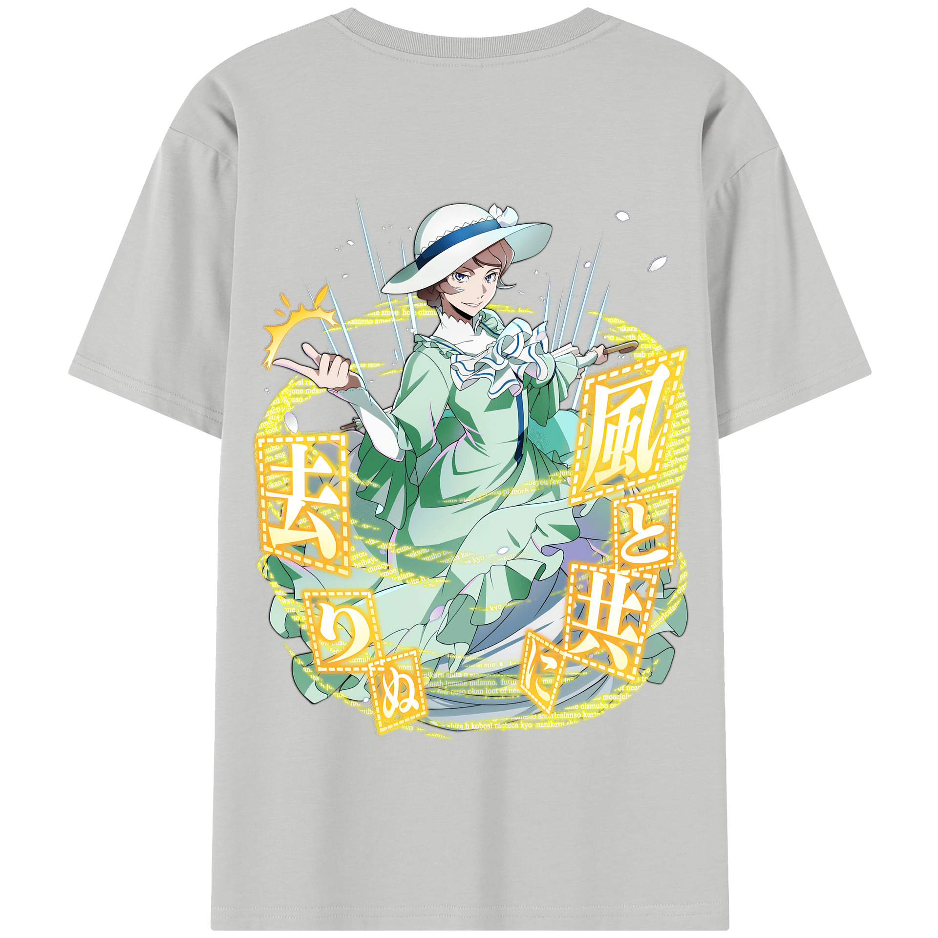 （画像用） 文豪ストレイドッグス Bungo Stray Dogs 綿100％半袖Tシャツ（背面プリント）