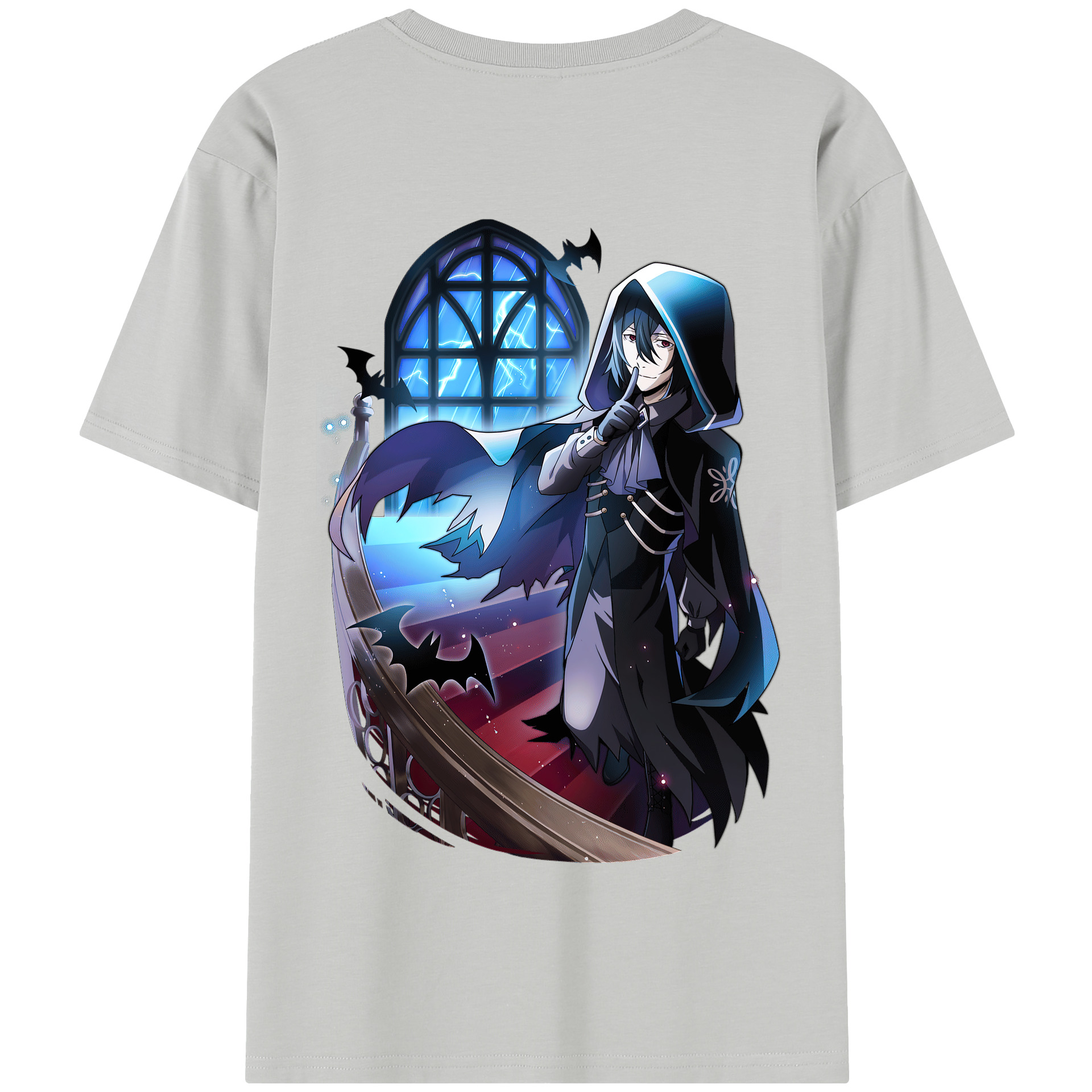 （画像用） 文豪ストレイドッグス Bungo Stray Dogs 綿100％半袖Tシャツ（背面プリント）